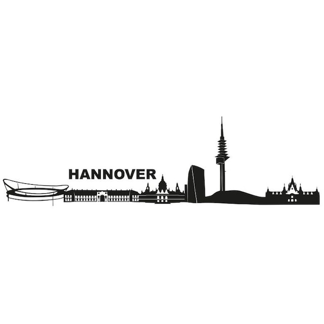 Wall-Art Wandtattoo »XXL Stadt Skyline Hannover 120cm«, (1 St.) bei OTTO