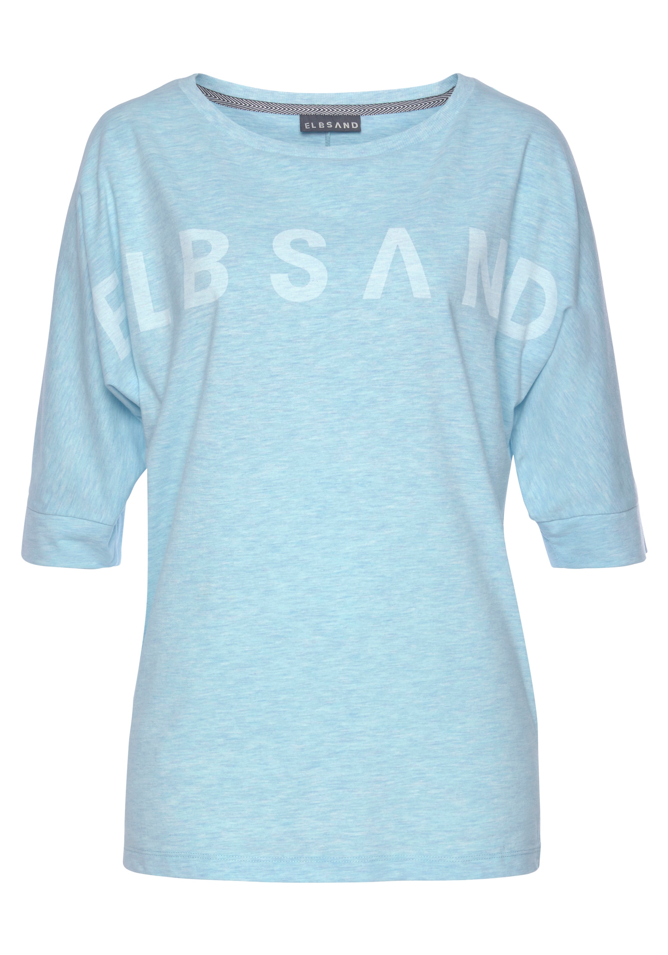 Elbsand Rundhals-Shirt »Iduna«, mit Logodruck, Baumwoll-Mix, lockere Passform