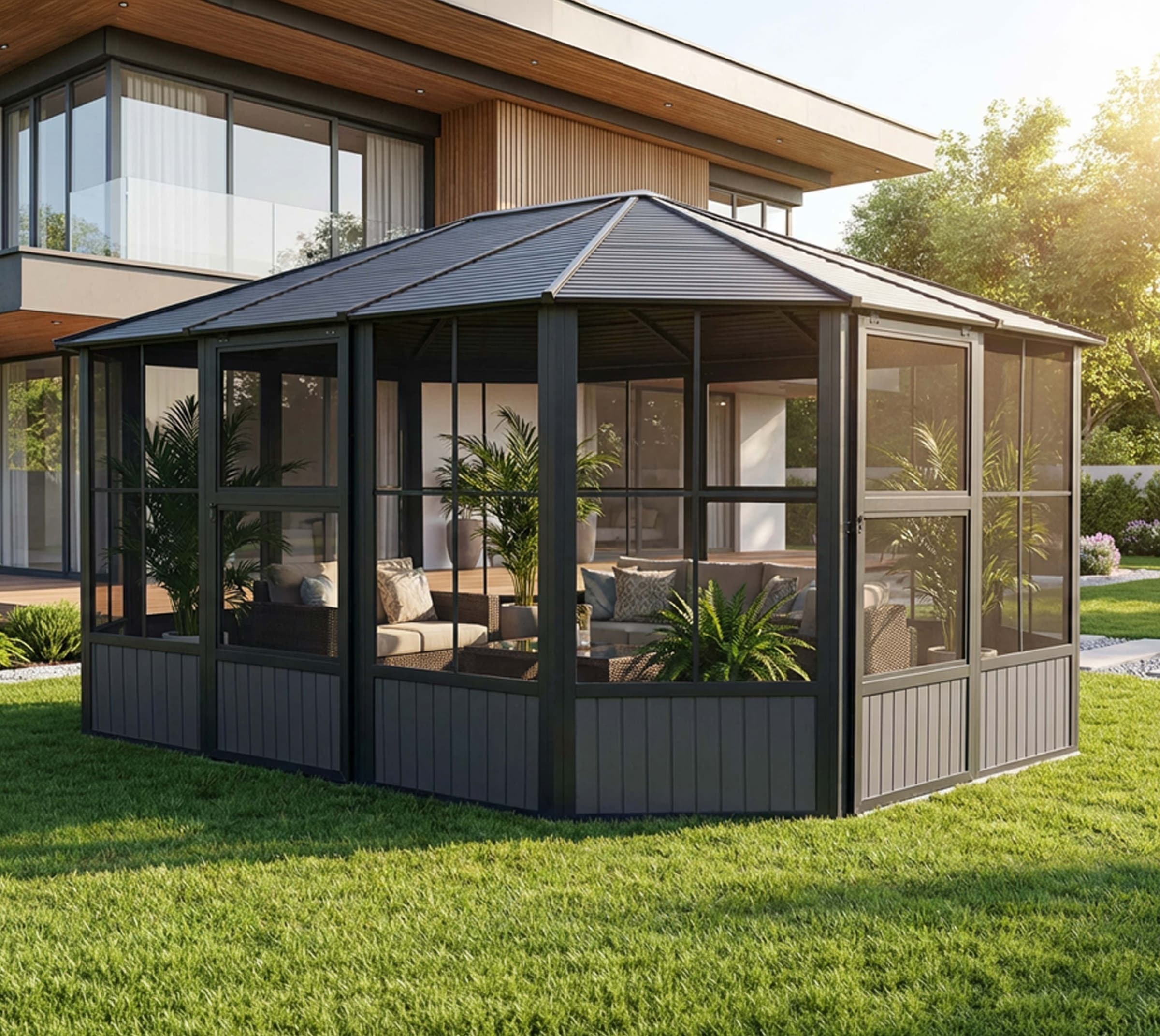 Sojag Pavillon »Charleston 12x15« Wintergarten, BxT: 489x384 cm