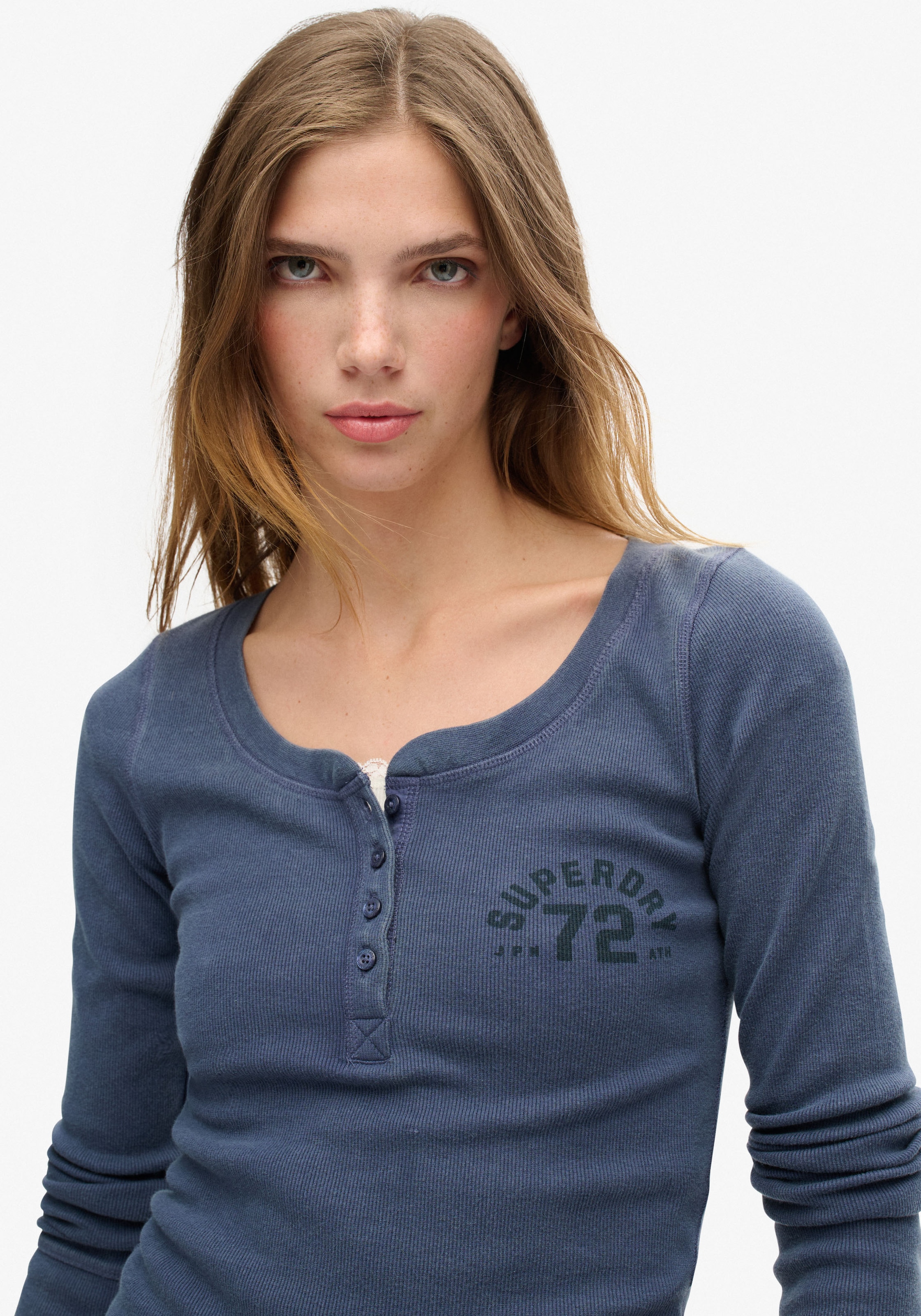 Superdry Langarmshirt »ATHLETIC BUTTON DOWN LS TOP«