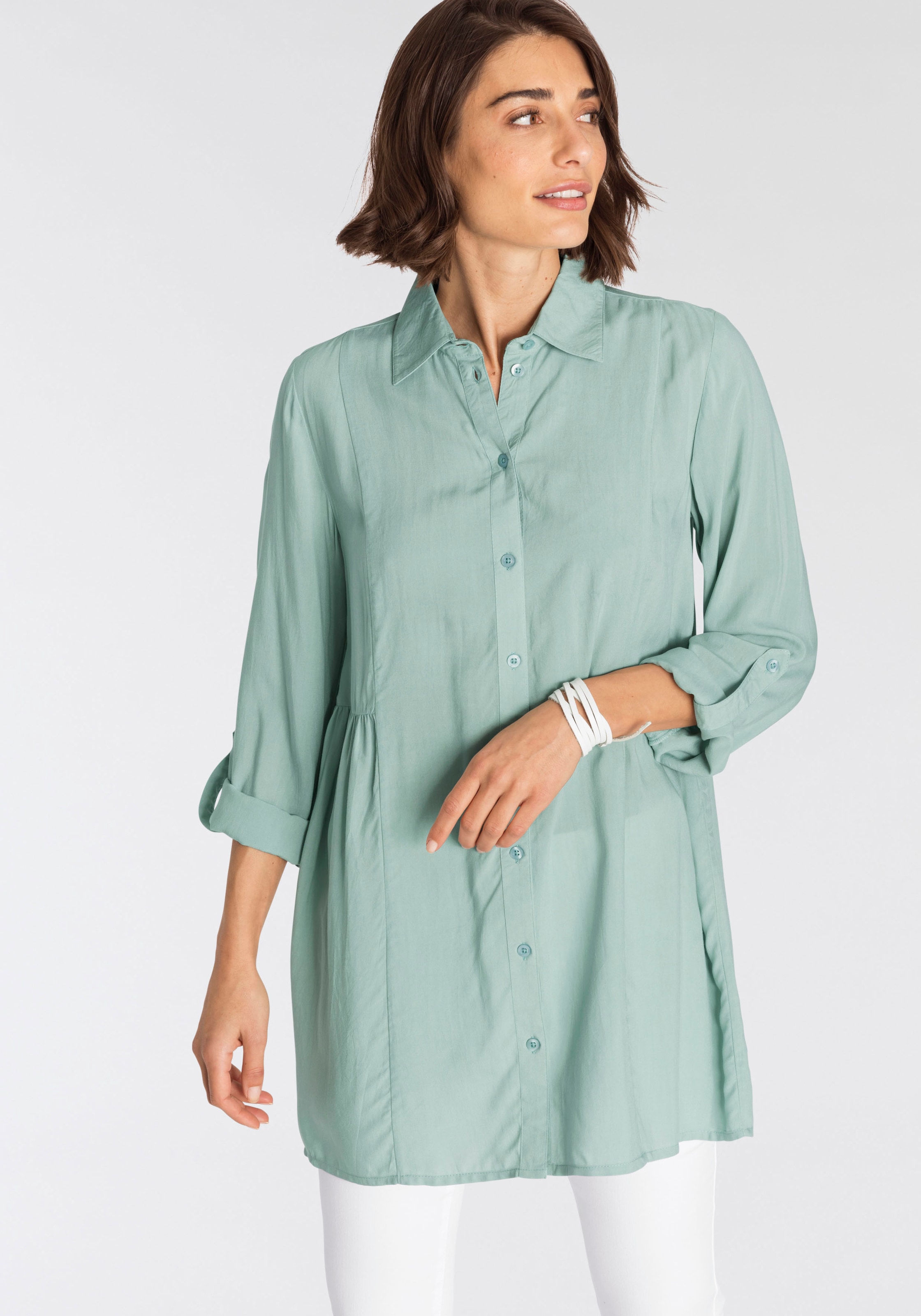 Boysen's Longbluse, mit seitlichem Faltenteil NEUE KOLLEKTION