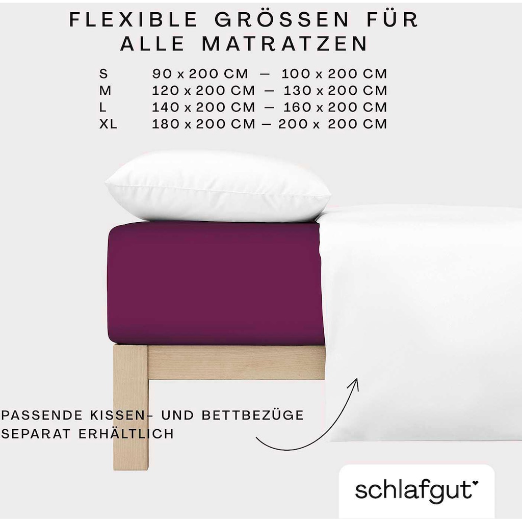 Schlafgut Spannbettlaken »CASUAL u.a. in Gr. 90x200, 140x200 oder 180x200 cm, 100% Bio-Baumwolle«