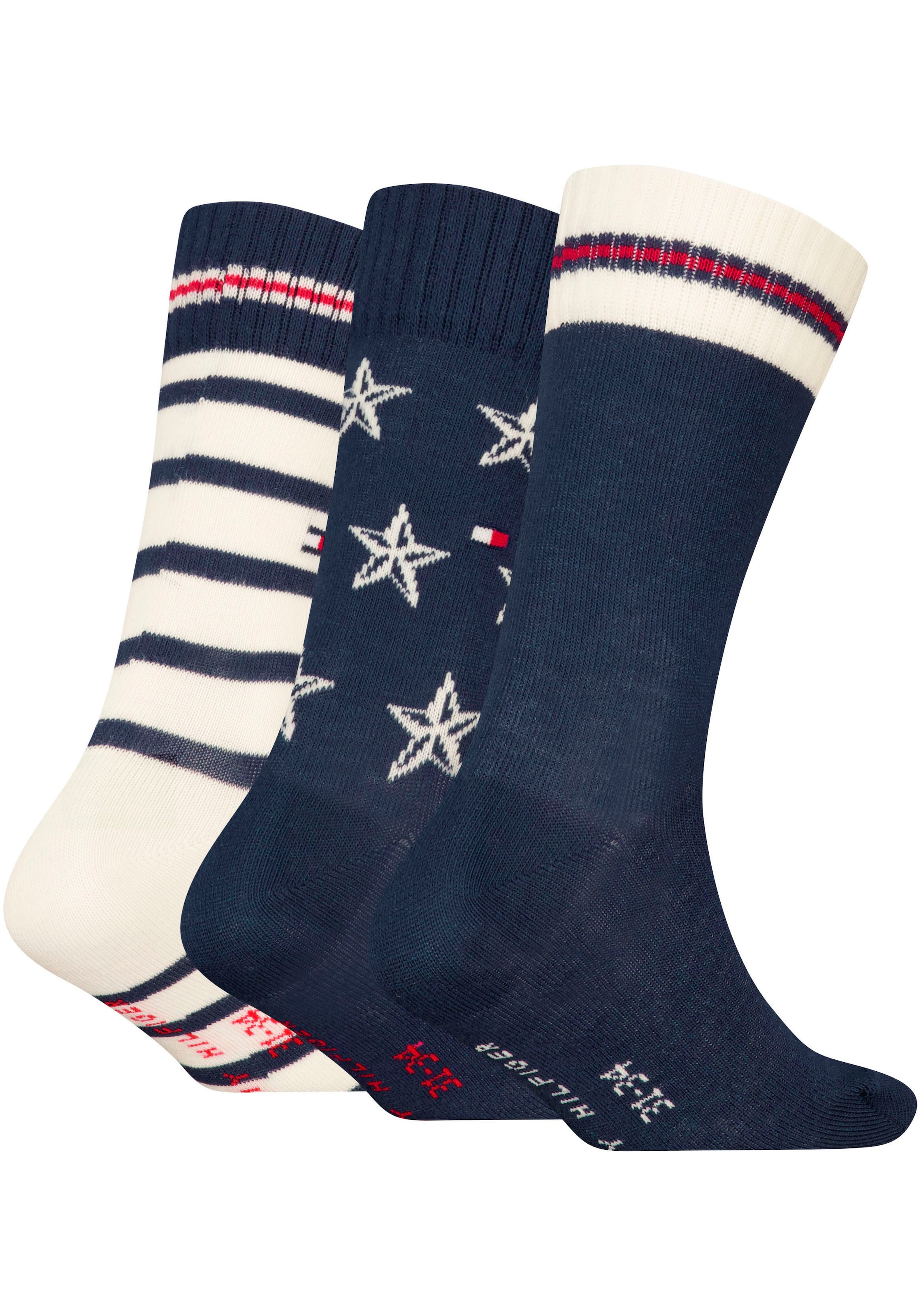 Tommy Hilfiger Socken, (3 Paar), mit auffälliger Musterung