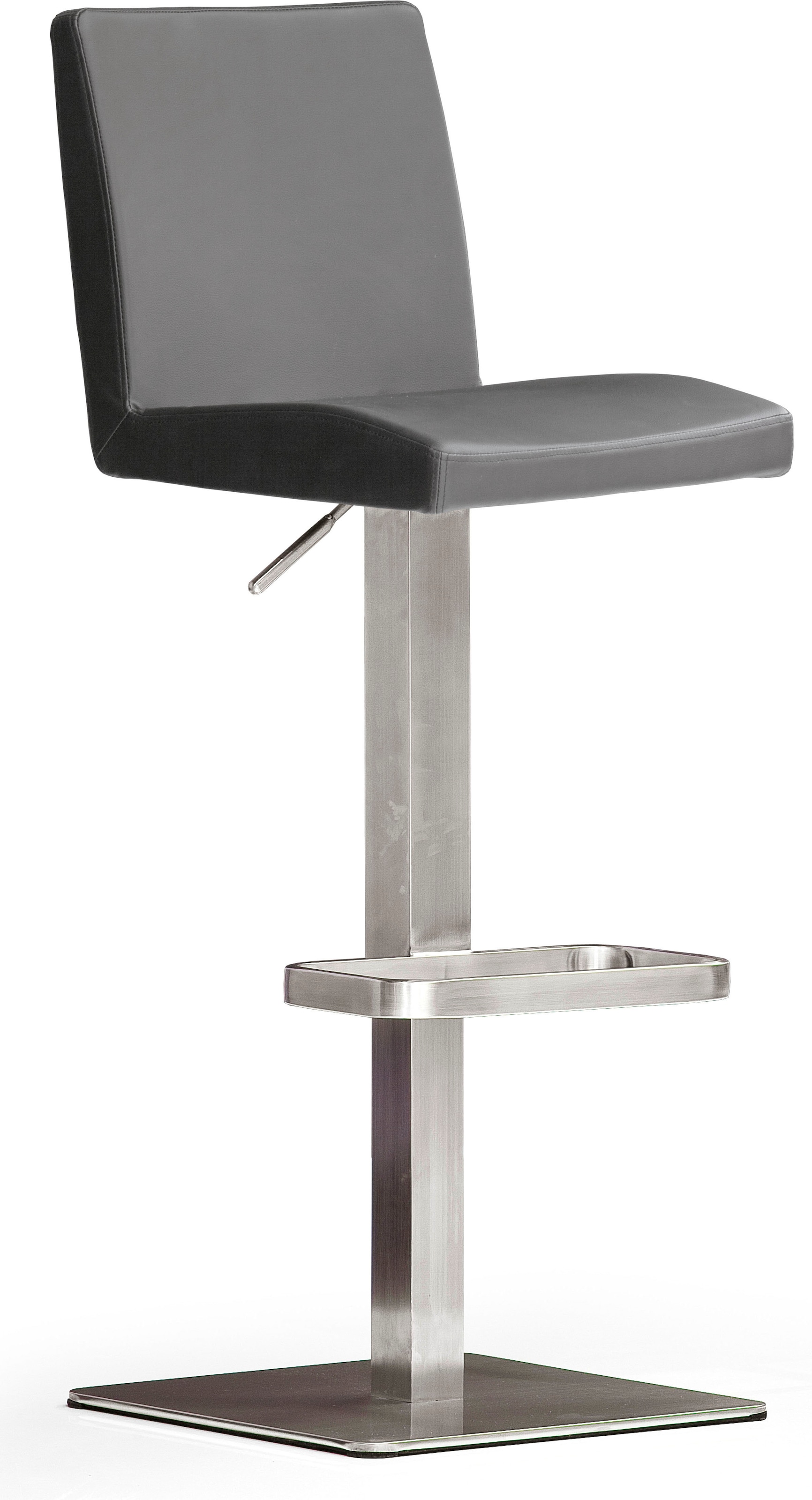 MCA furniture Bistrostuhl »BARBECOOL Barhocker Bistrostuhl Tresenhocker« () mit Rückenlehne,Bodenplatte eckig, 180° drehbar, Sitzhöhe von 56-81 cm