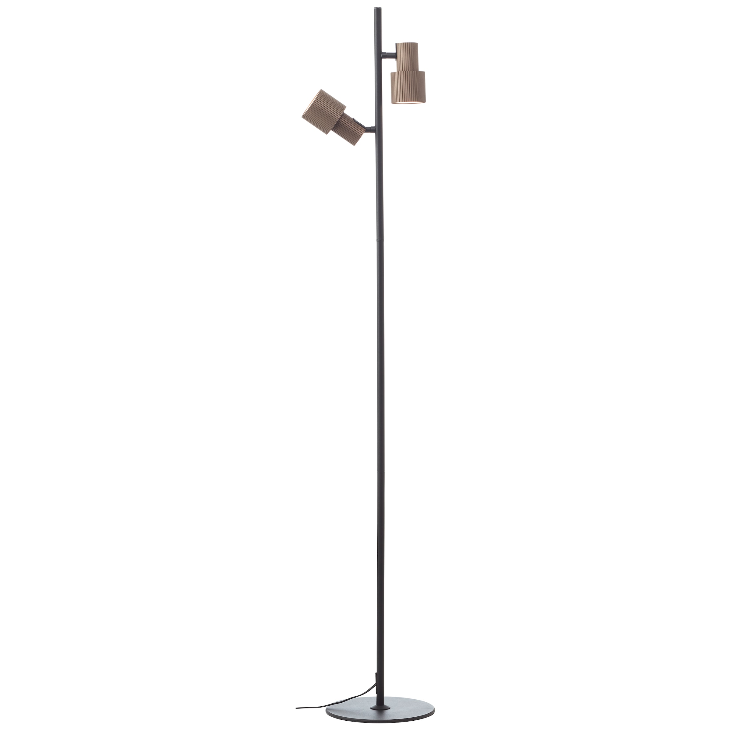 Brilliant Stehlampe »Cadiz«, 2 flammig, Leuchtmittel GU10 | ohne Leuchtmittel, 140 x 22 cm, GU10, schwenkbar, Aluminium, schwarz/bronzefarben