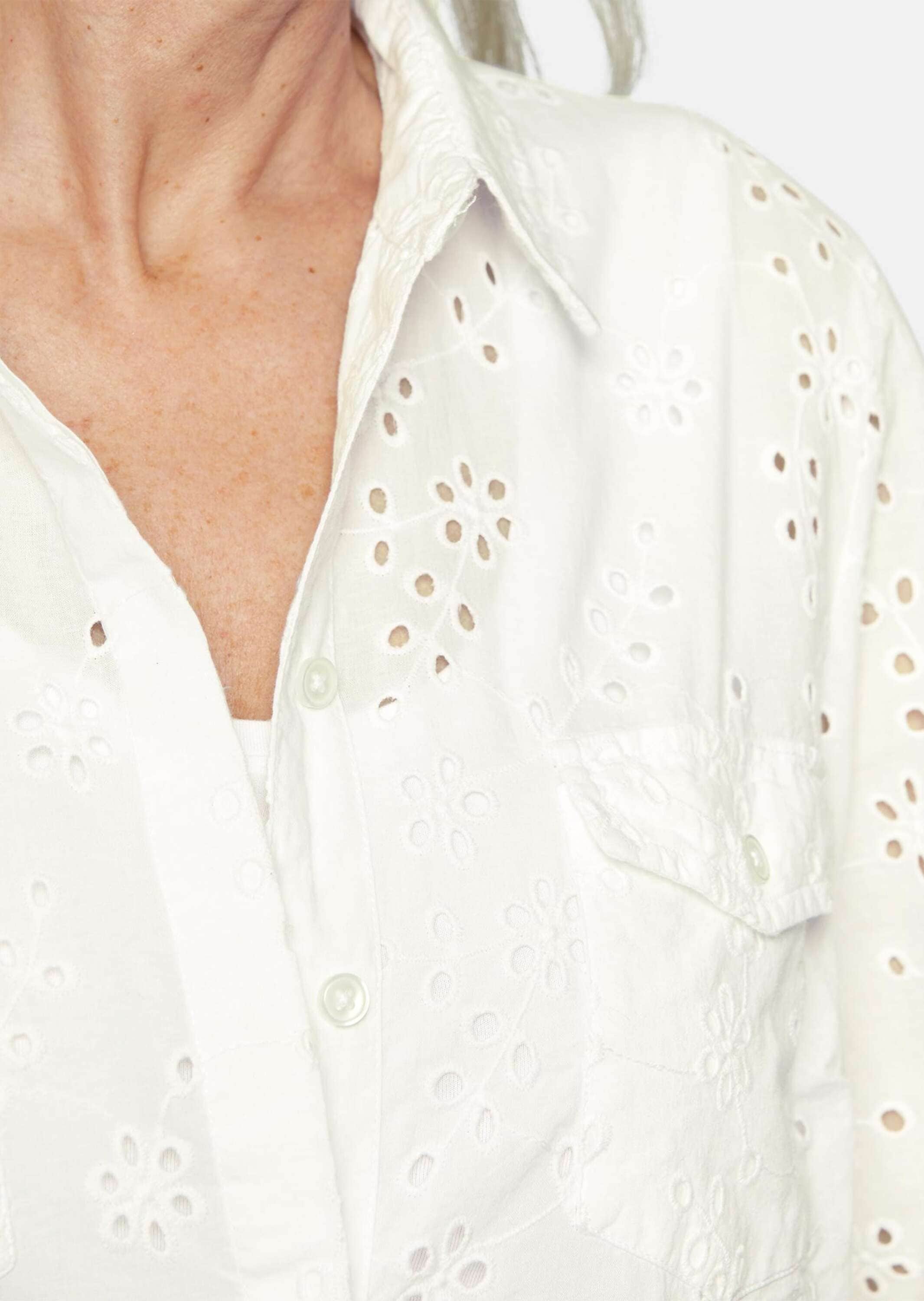GOLDNER Langarmbluse »Leichte Blusenjacke aus Baumwolle«