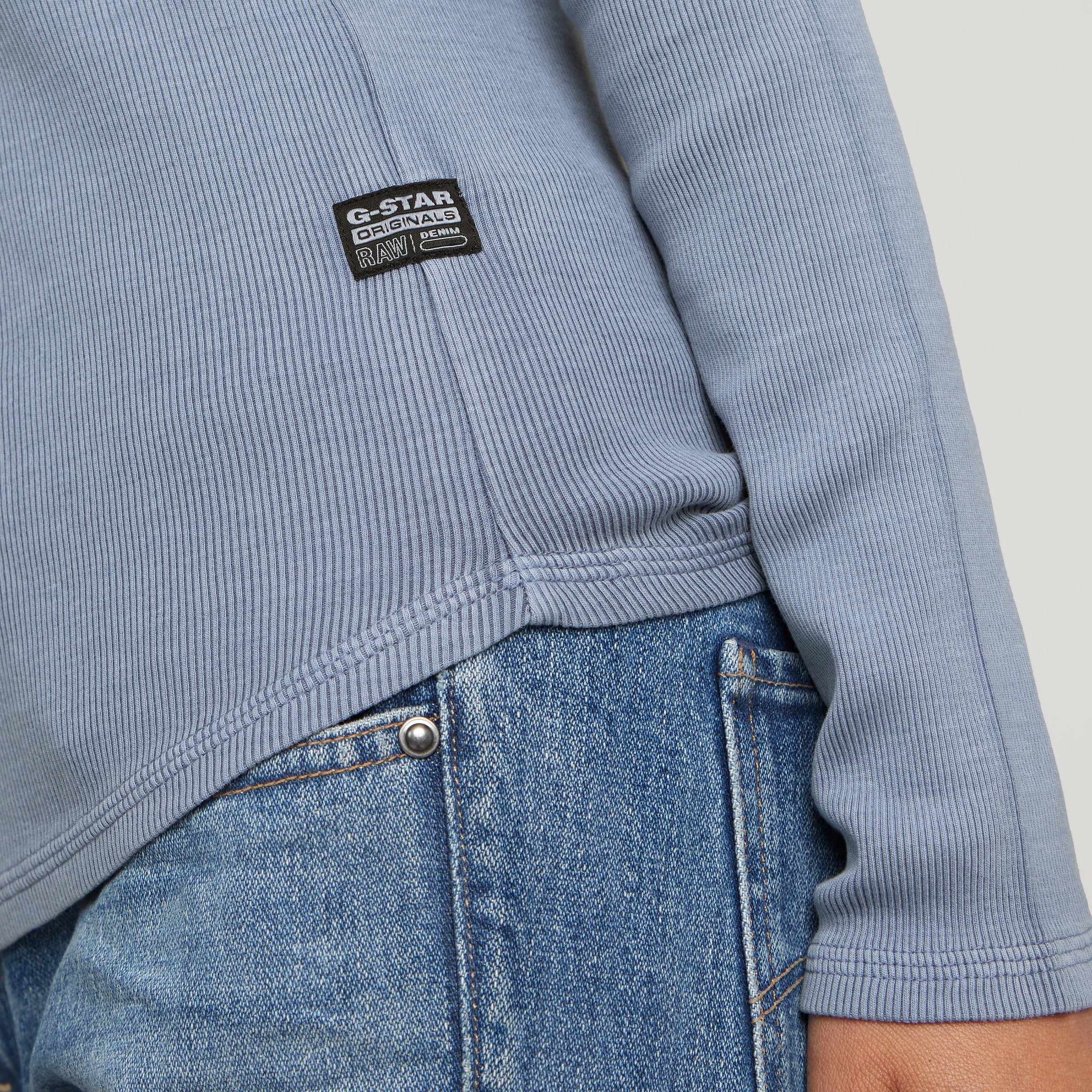 G-STAR Langarmshirt »Tops Overdyed slim«, im Overdyed-Look