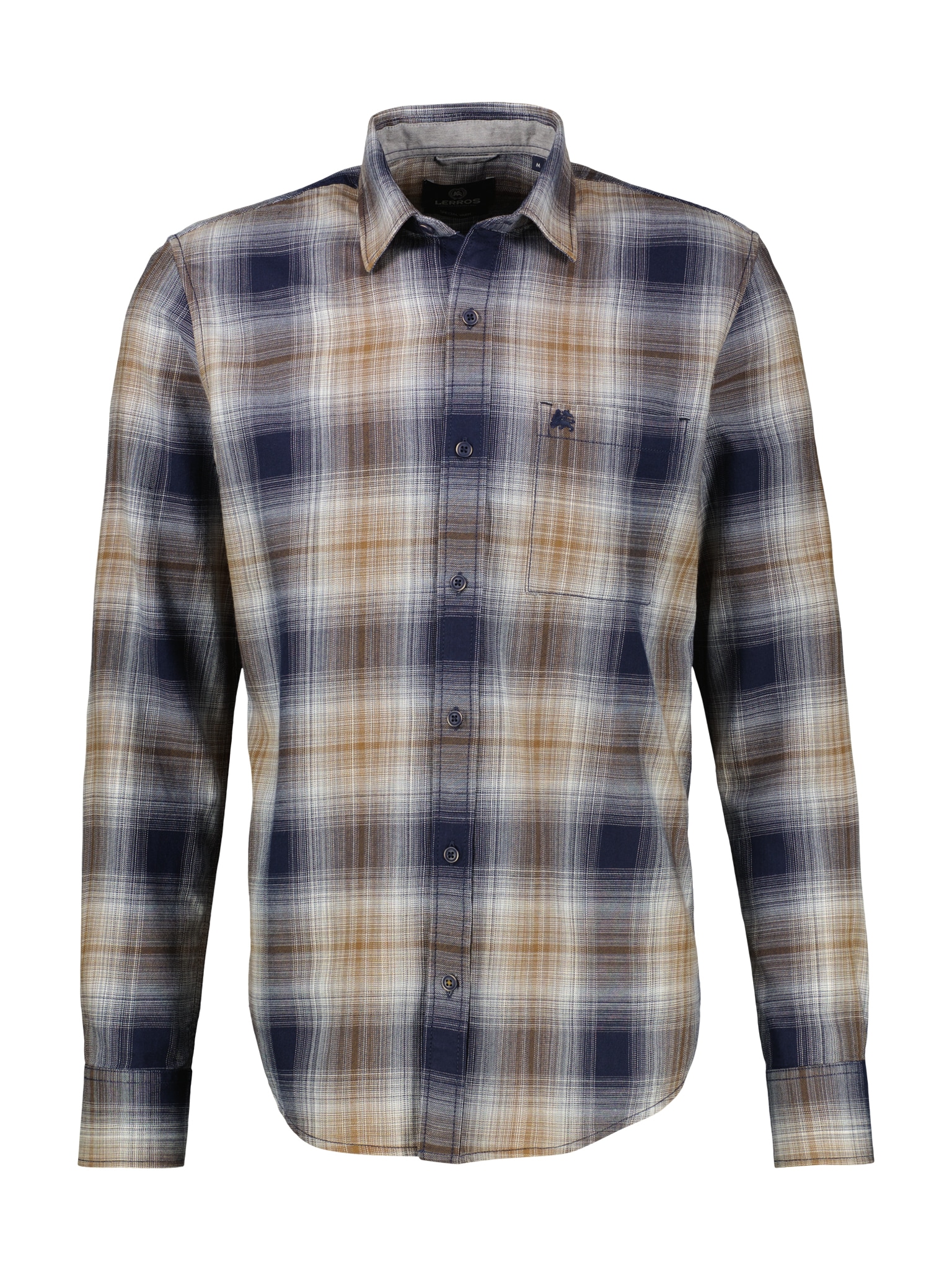 LERROS Langarmhemd mit Karo Muster