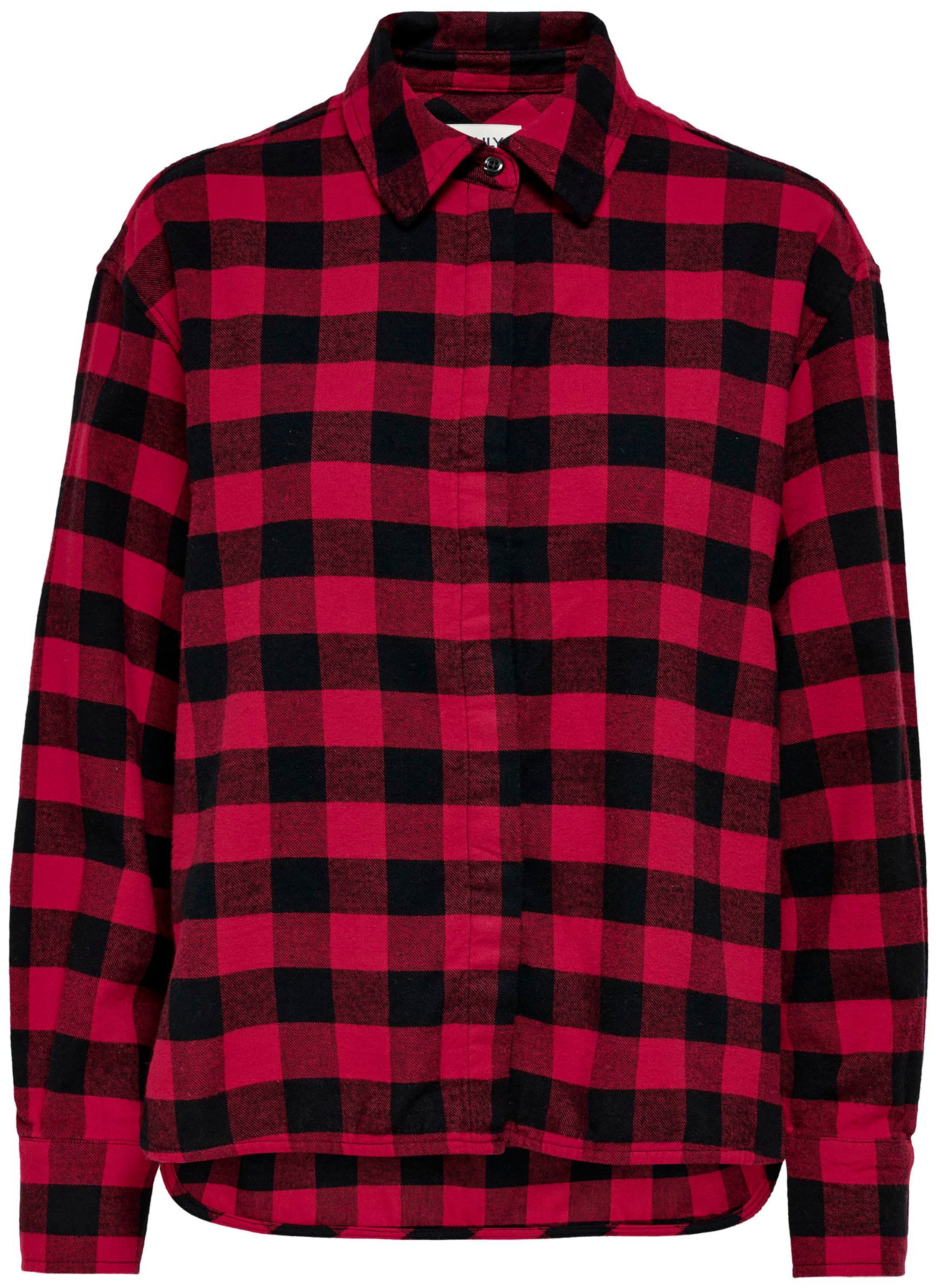 Only Karobluse »ONLKAMMA LS OVERSIZE CHECK«, aus Flanell