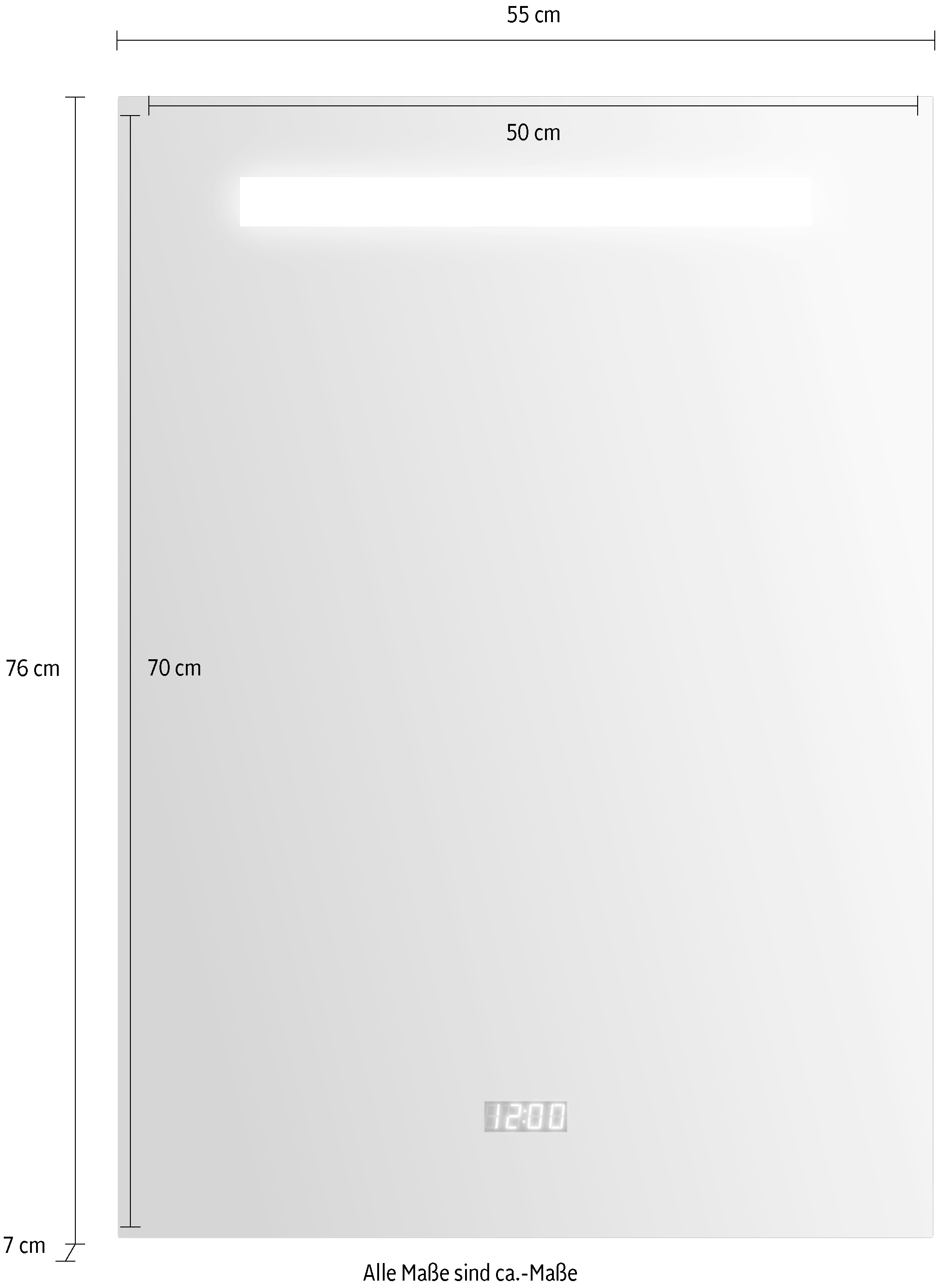 jokey LED-Lichtspiegel »Modern-Times« 50 x 70 cm