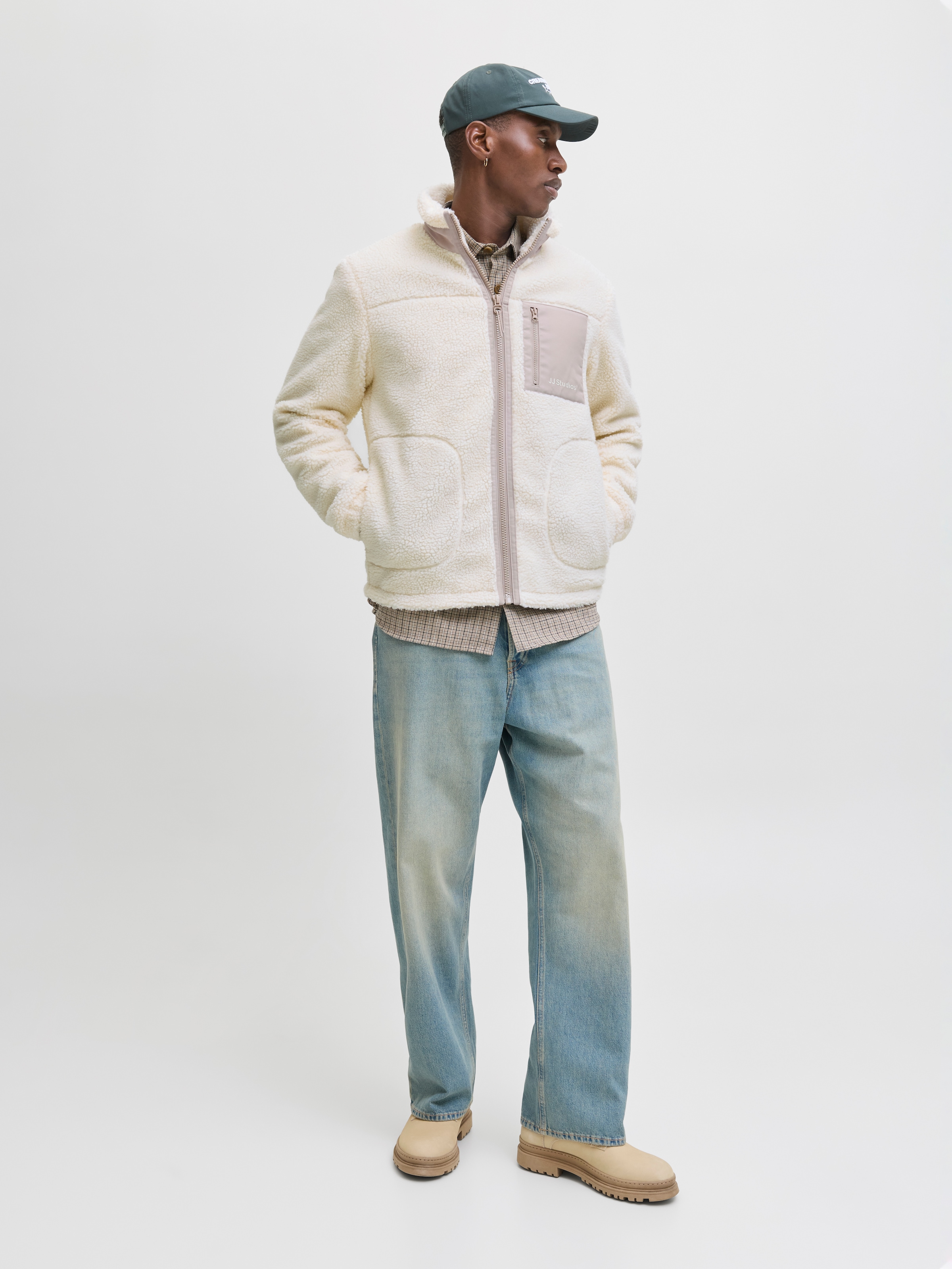 Jack & Jones Fleecejacke »JJESOHO TEDDY JACKET NOOS«, ohne Kapuze