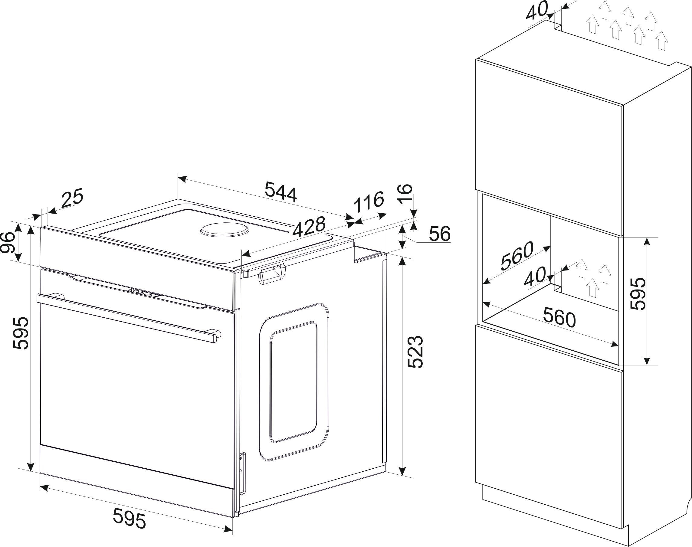 Amica Einbaubackofen »EBPX 946 200 S« mit Pyrolyse-Selbstreinigung Groß backen, wenig putzen: Pyrolyse & 77 l Volumen