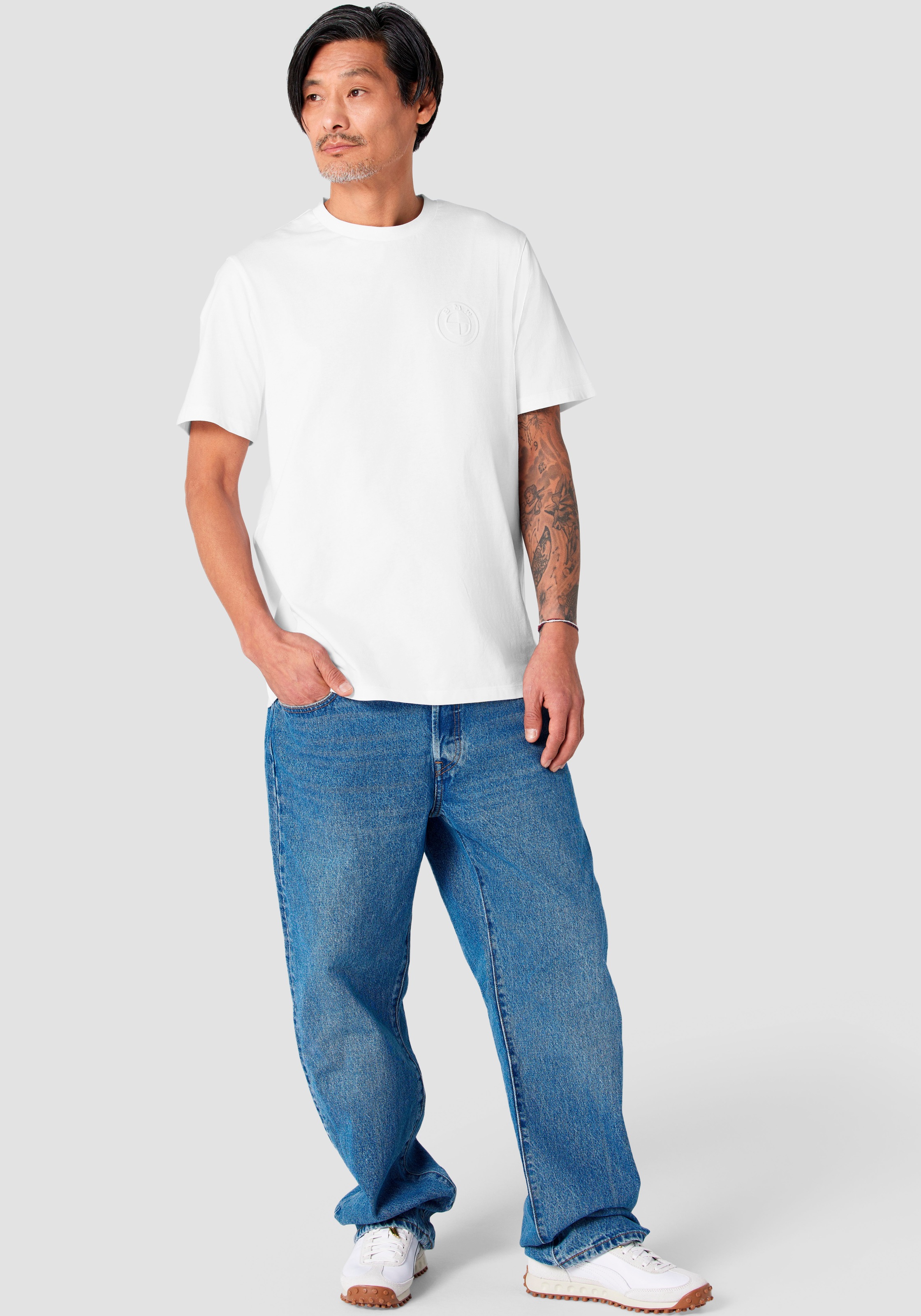 BMW Oversize-Shirt, mit Logostickerei auf Brusthöhe