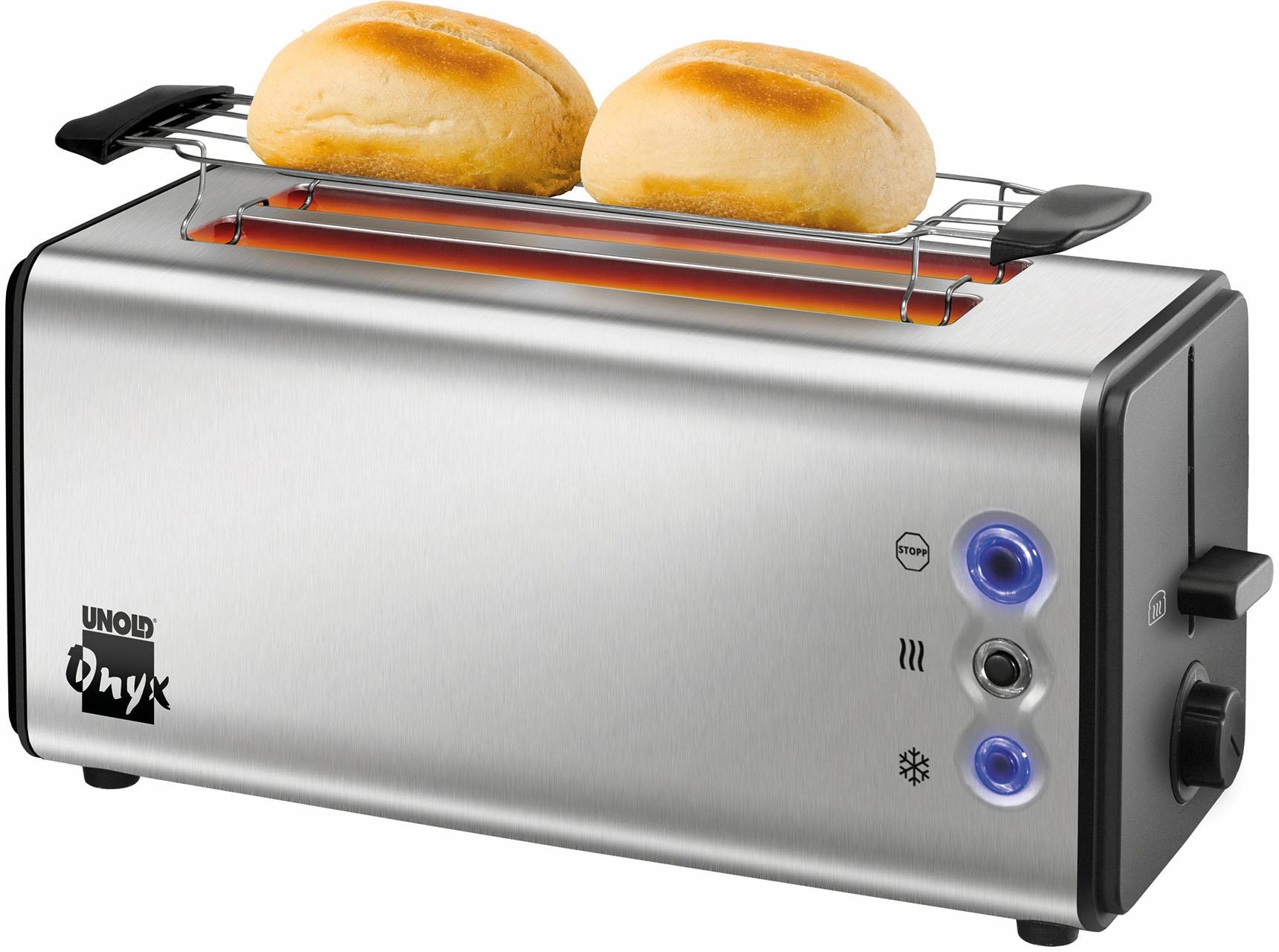 Unold Toaster »Onyx Duplex 38915«, 2 lange Schlitze, für 4 Scheiben, 1400 W