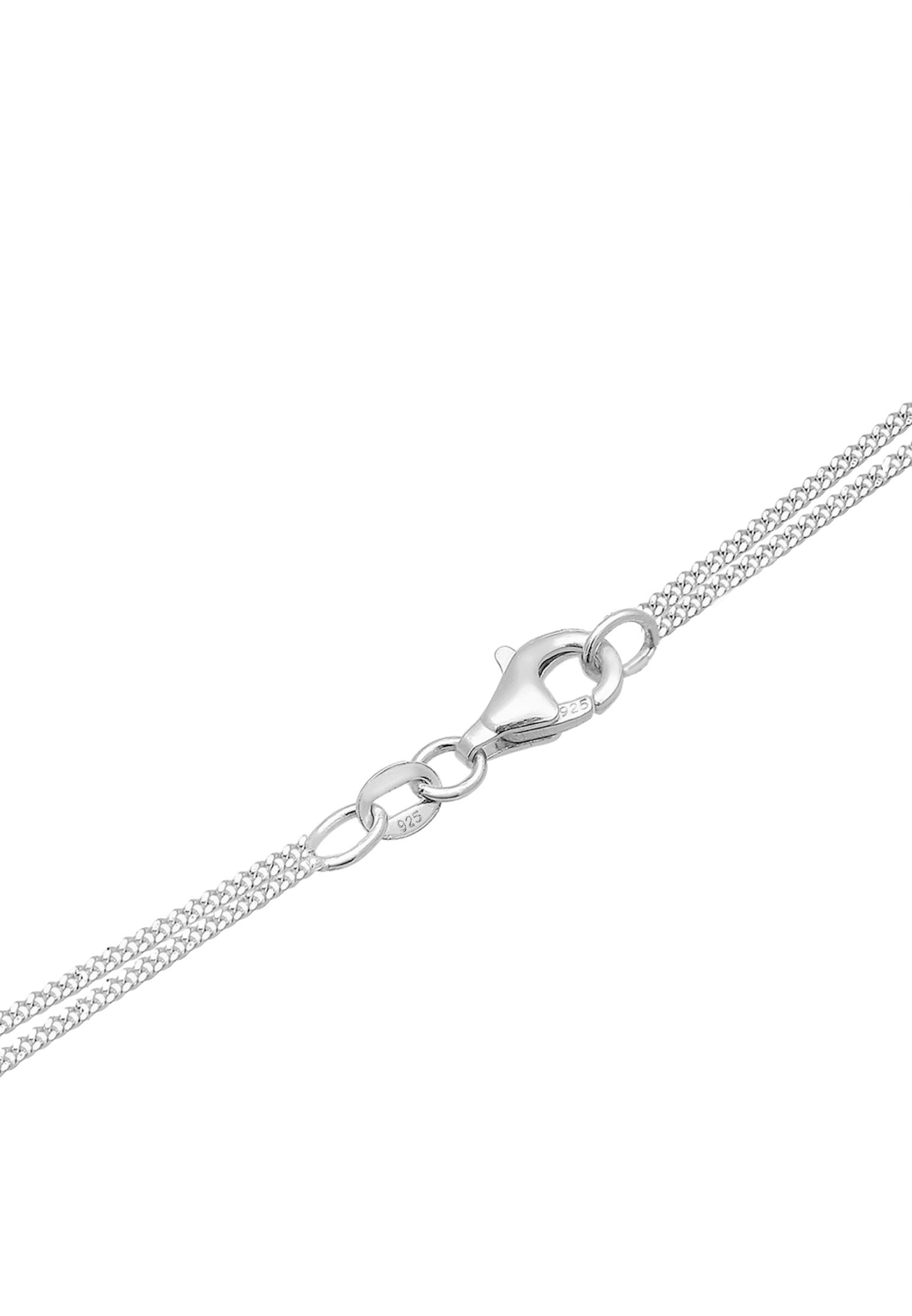 Elli Silberkette »Halskette Layer Herz Love 925 Silber, mit Kristallen von Swarovski®«