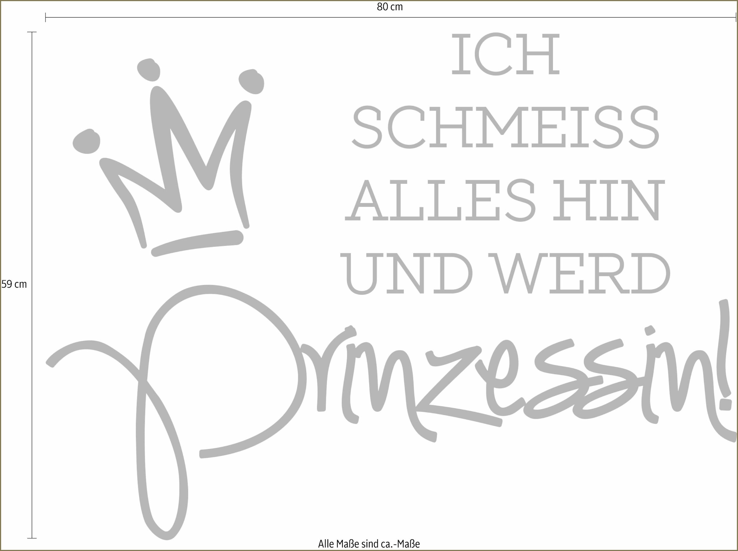 Wall-Art Wandtattoo »lustiger Spruch Ich werd' Prinzessin«, selbstklebend, entfernbar