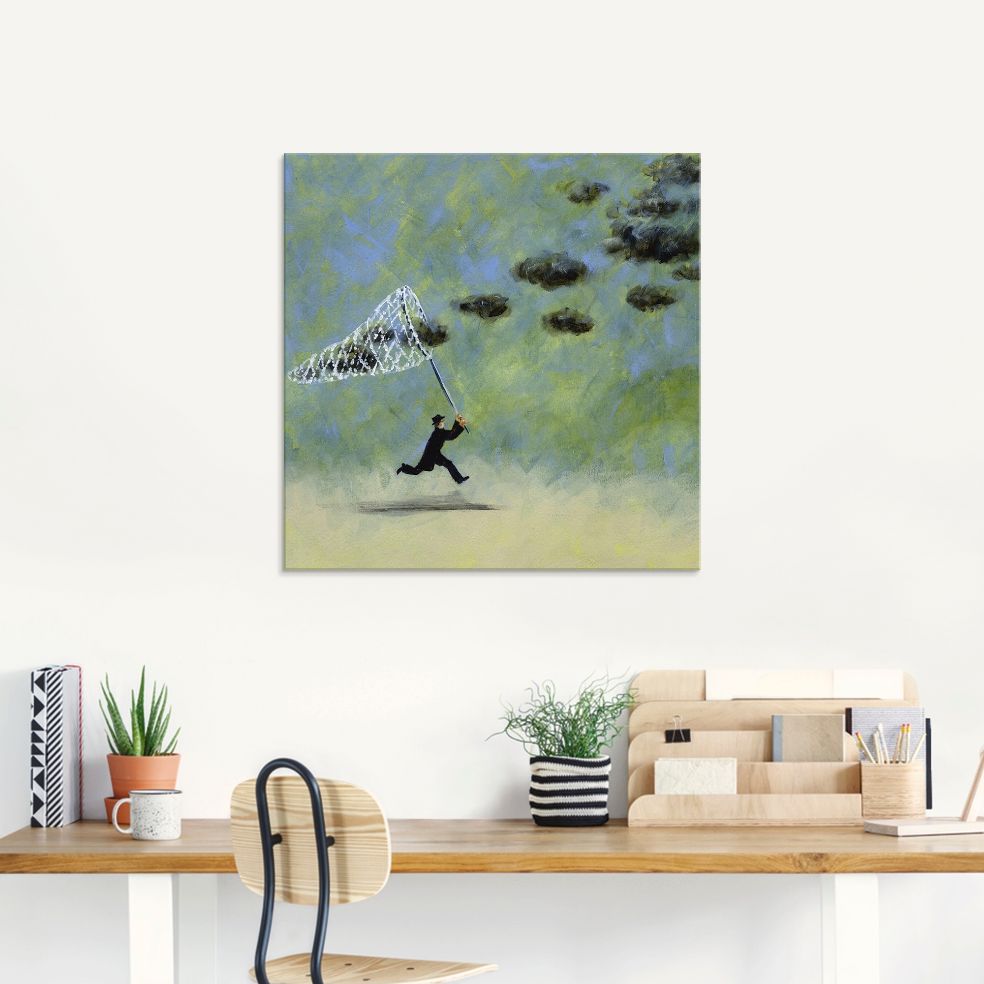 Artland Glasbild »Wolkenfänger«, Mann, (1 St.), in verschiedenen Größen