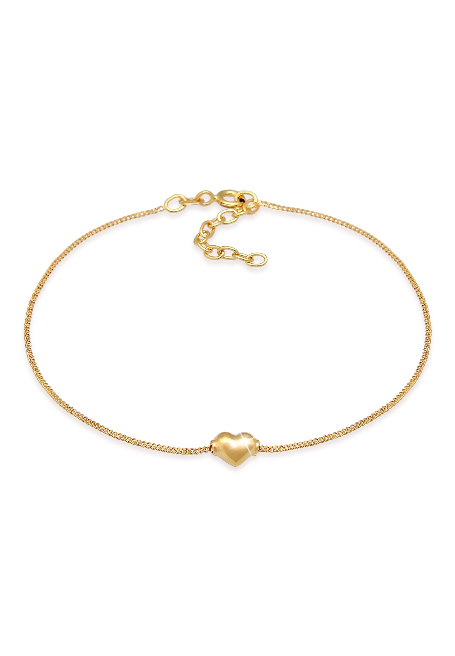 Elli Fußkette »Fußschmuck Kinder Herz Liebe Sommer 925 Silber«