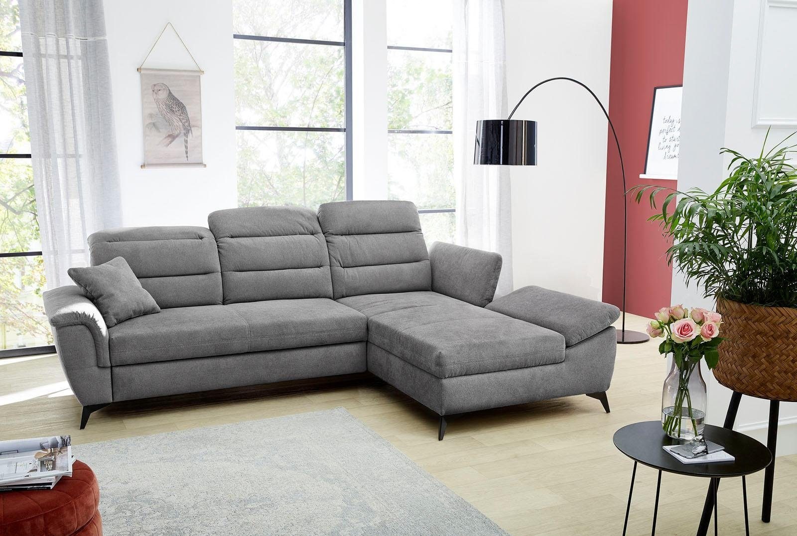 Jockenhöfer Gruppe Ecksofa, mit individueller Kopfteilverstellung