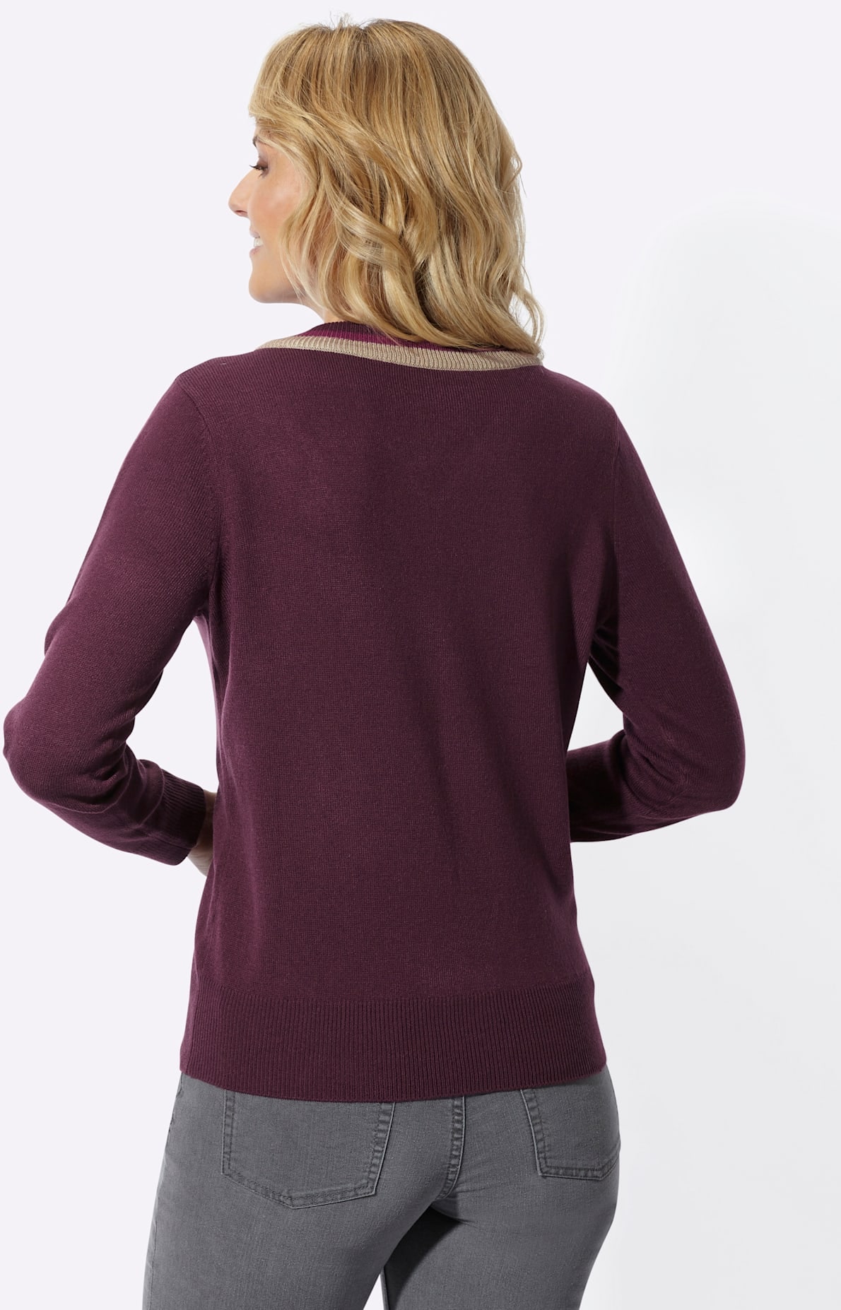 Classic Basics V-Ausschnitt-Pullover »Langarm-Pullover«