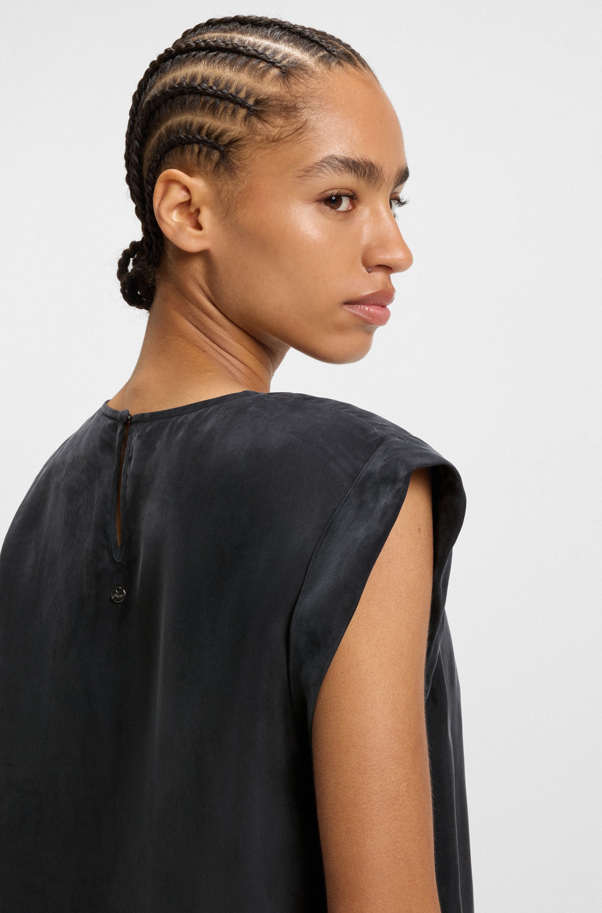BOSS ORANGE Shirtbluse »Irnette Premium Damenmode«, mit Ärmelaufschlag