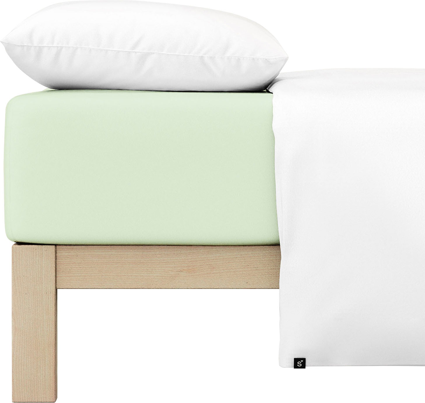 Schlafgut Spannbettlaken »PURE Bio-Baumwolle mit Elasthan, dehnbar blickdicht, straff, Bettlaken«, PREMIUM Laken für Matratzen bis 30cm Höhe, in 90x200, 140x200, 180x200