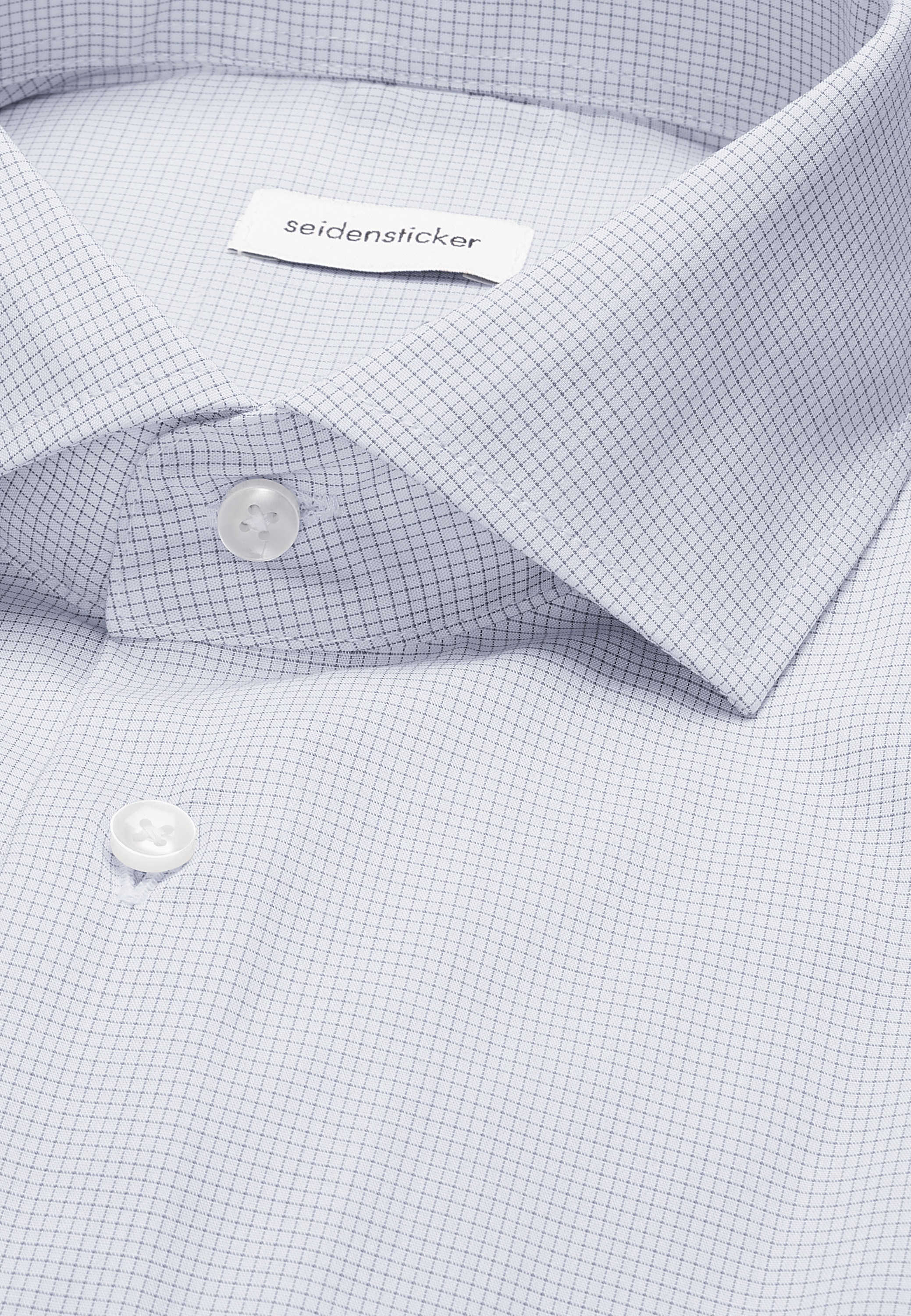 seidensticker Businesshemd »Schwarze Rose« Slim 1/1 Kentkragen Karo