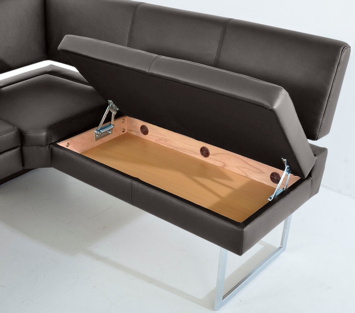 K+W Komfort & Wohnen Eckbank langer Schenkel links oder rechts, mit dekorativen Distanzhalter