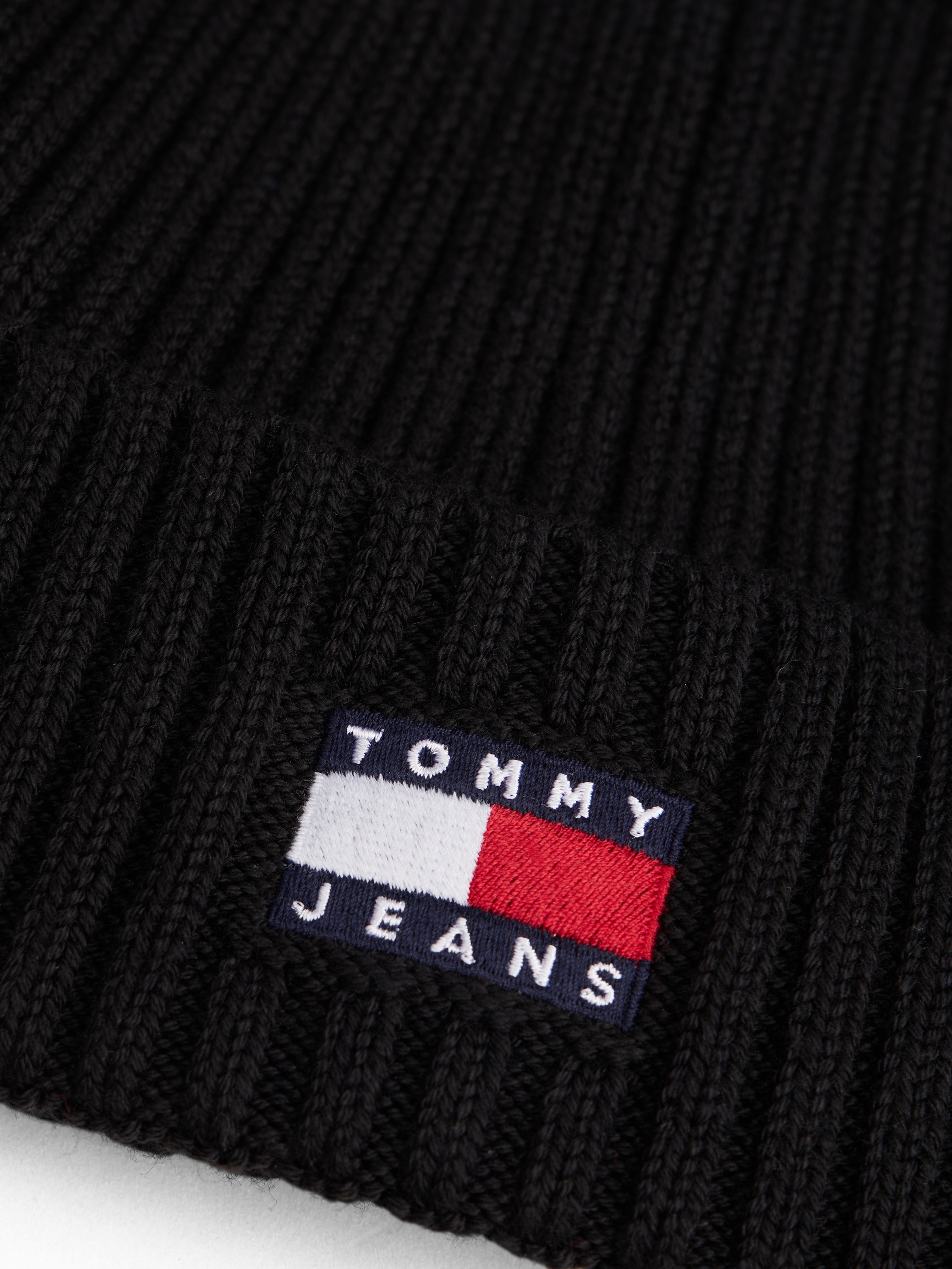 Tommy Jeans Beanie »TJM HERITAGE CORE« Rippstrick, Umschlag, normale Passform