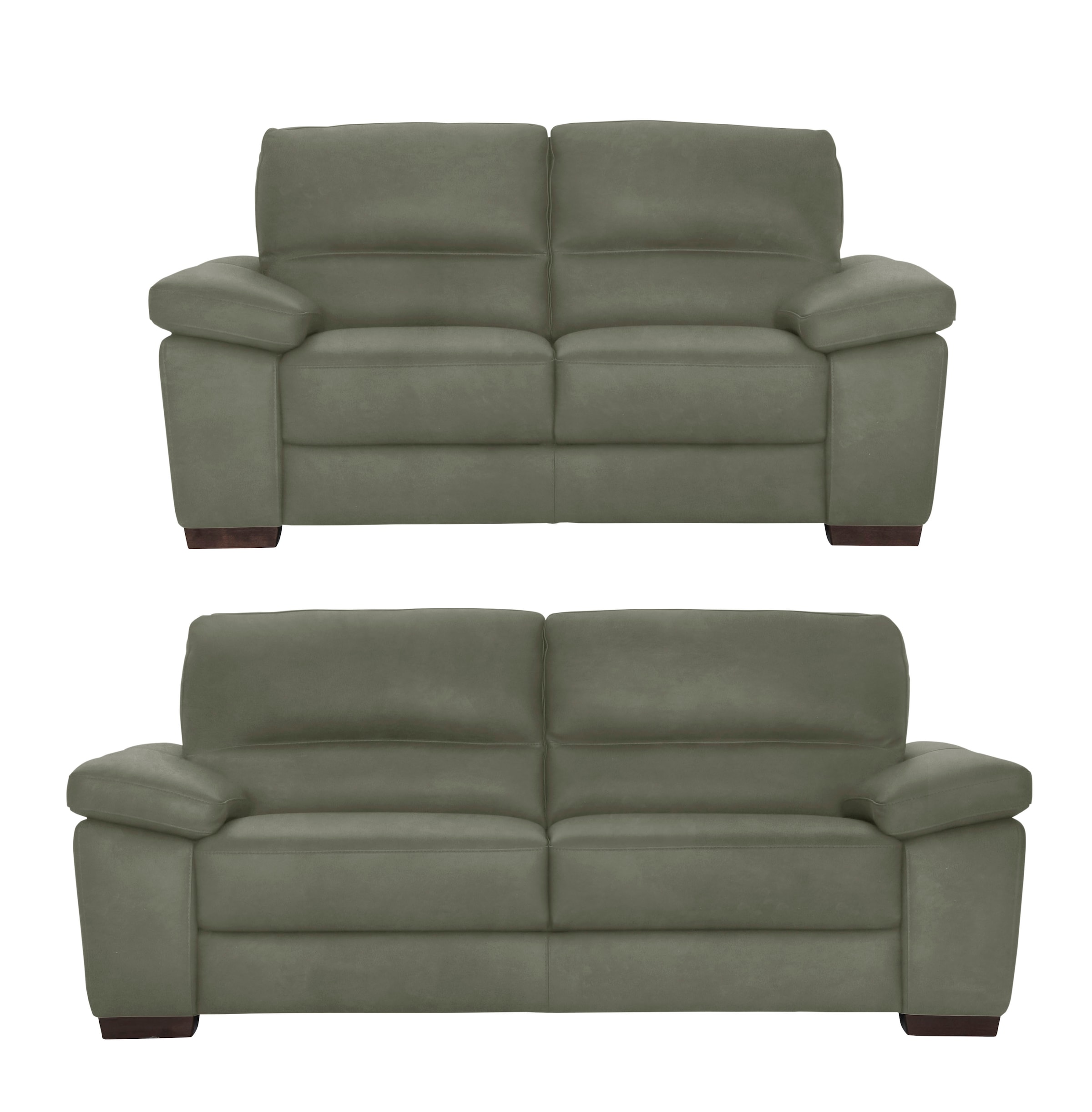 CALIA ITALIA Polstergarnitur »Gaia, hochwertige Garnitur aus 2-Sitzer & 3-Sitzer im edlen Design«, (Set, 2 tlg.), aus pflegeleichtem Luxus-Microfaser Ginevra Hydro Care