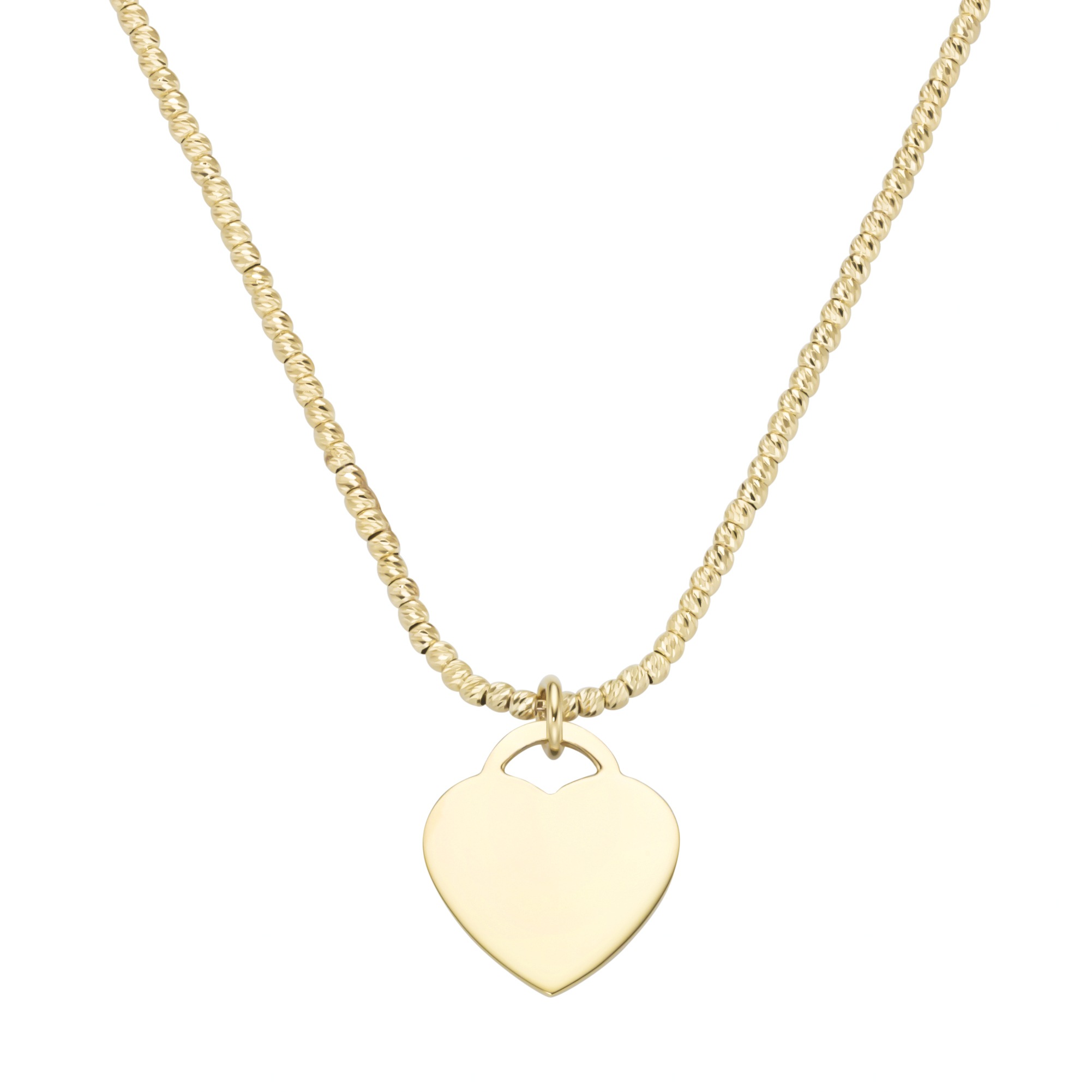 GIORGIO MARTELLO MILANO Kette mit Anhänger »Kette Kugelkette diamantiert mit Anhänger Herz, Silber 925«