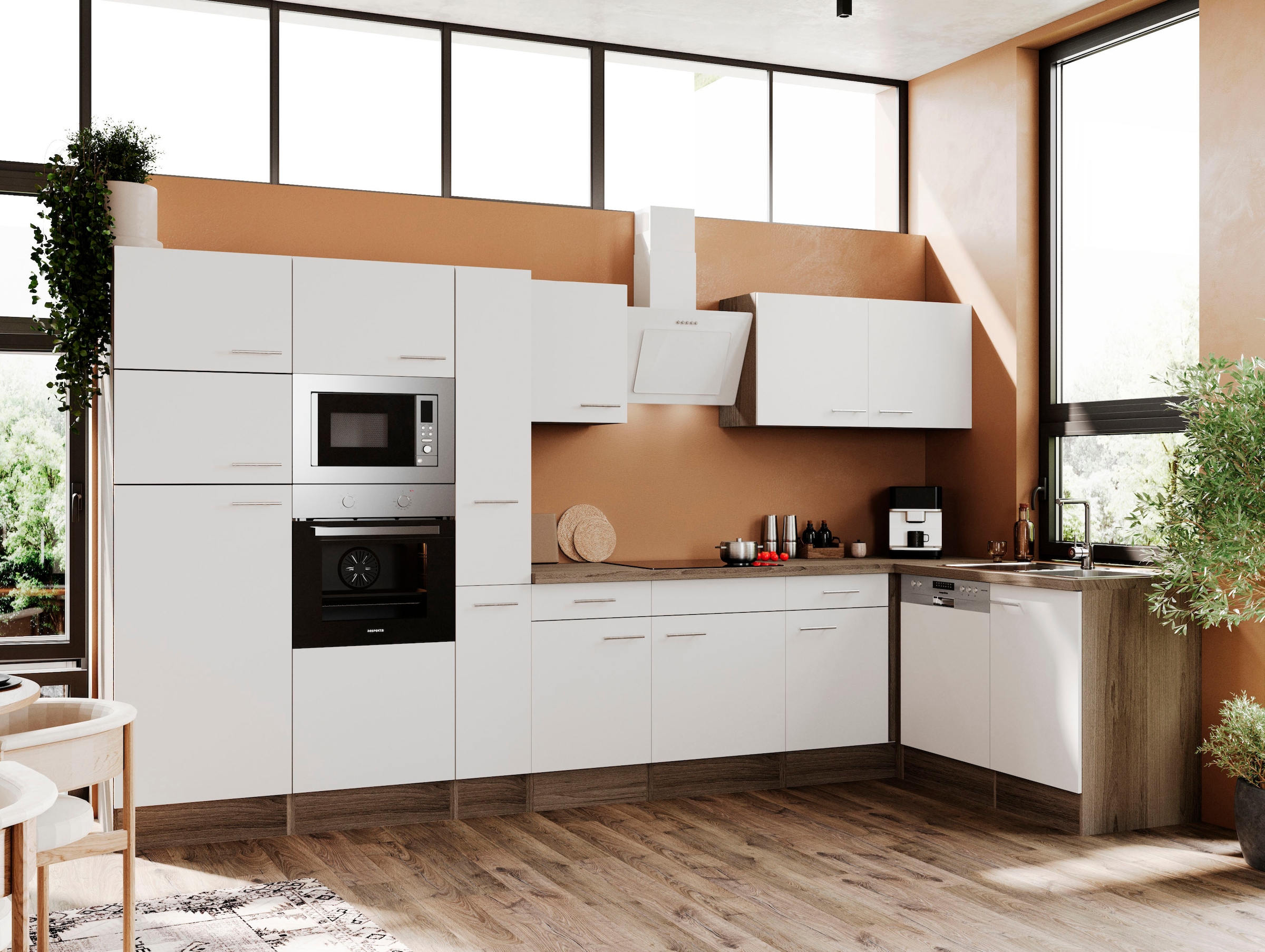 RESPEKTA Küchenzeile »Oliver«, Breite Shop wechselseitig cm, 370 im OTTO bestellen aufbaubar Online