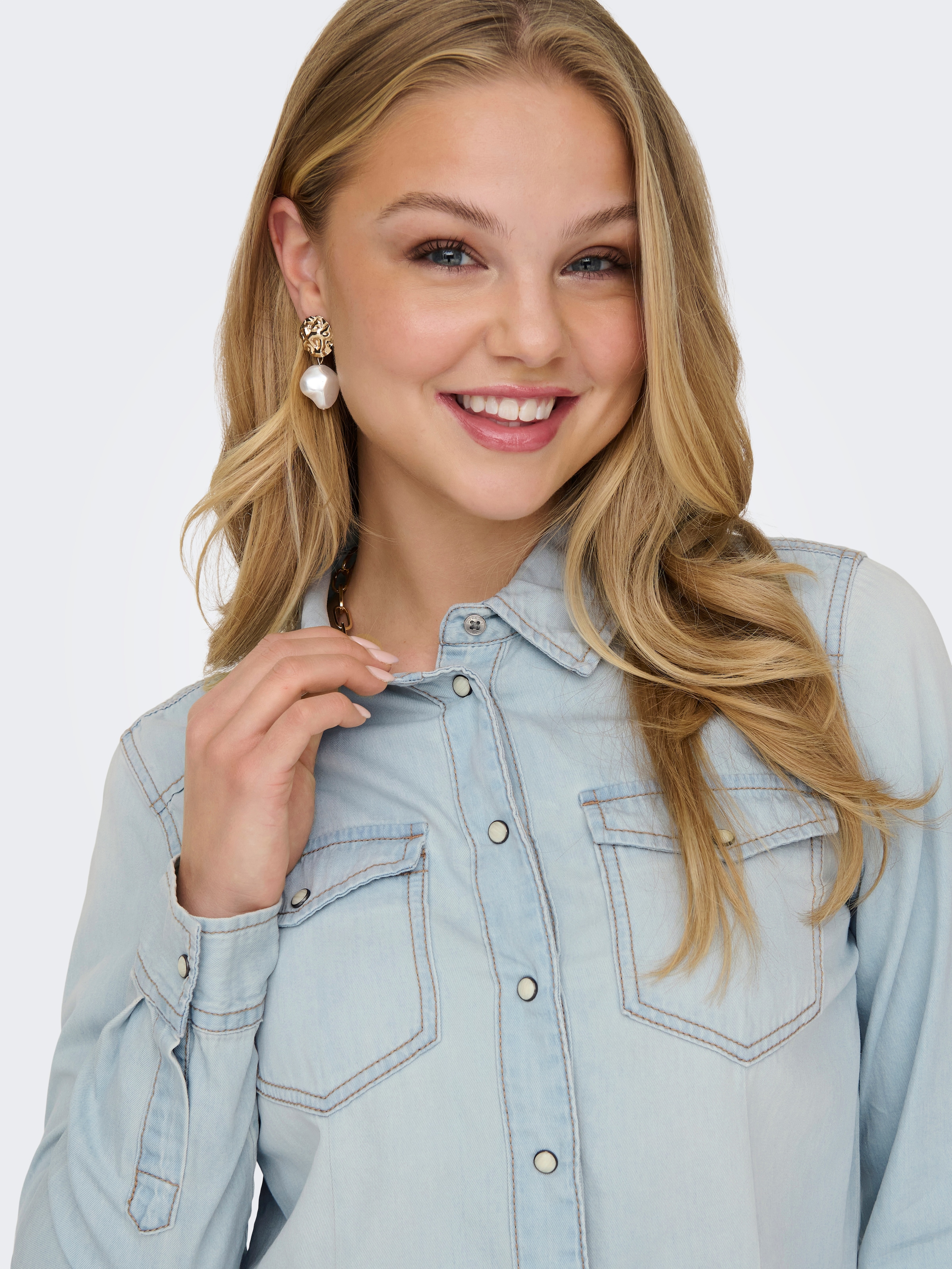 ONLY Jeansbluse »ONLALEXA L/S DNM SHIRT FS NOOS«