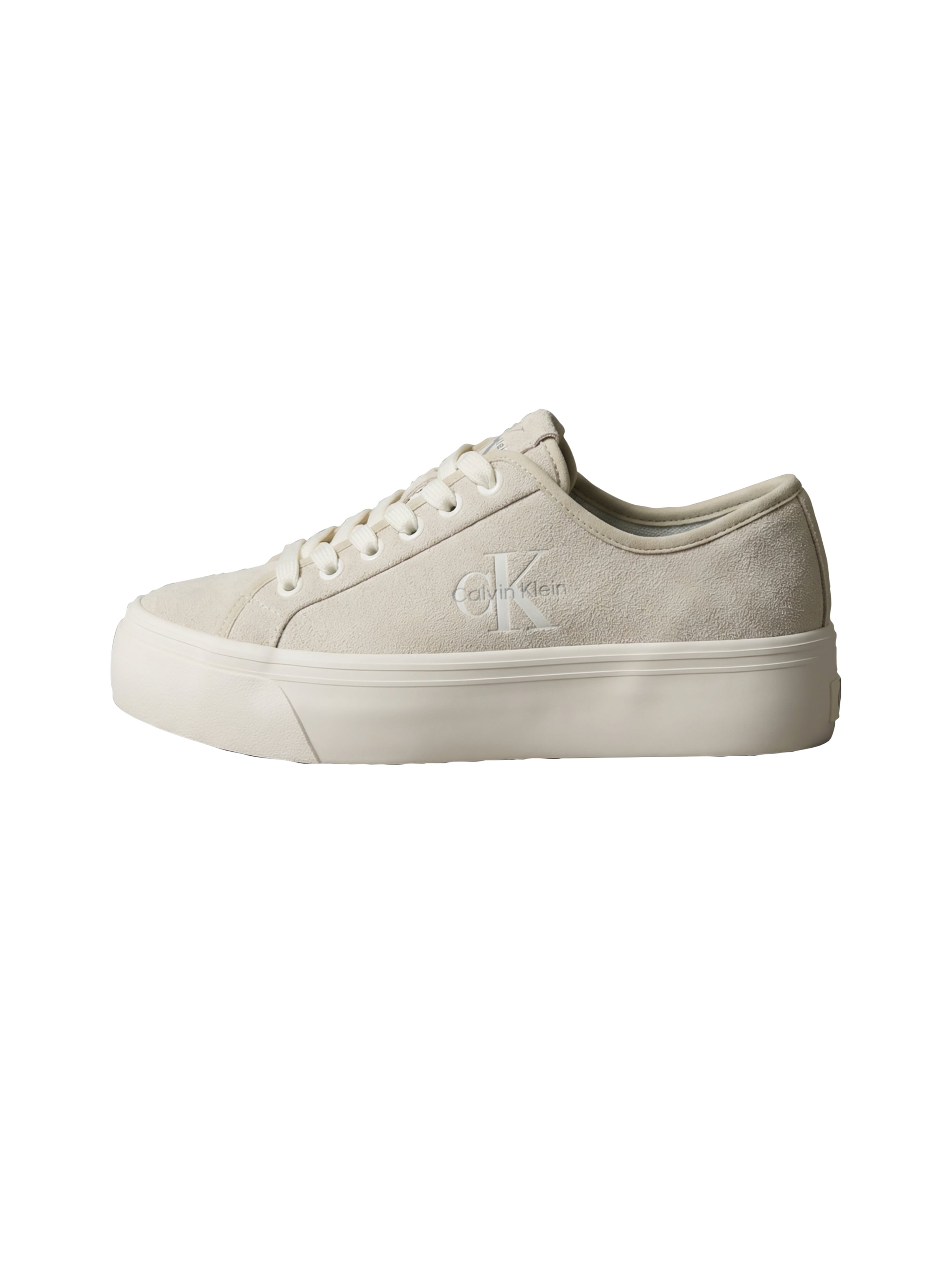 Calvin Klein Plateausneaker »VULC FLATF LACEUP SUEDE«  Freizeitschuh, Schnürschuh, Halbschuh mit seitlichem  Logoschriftzug