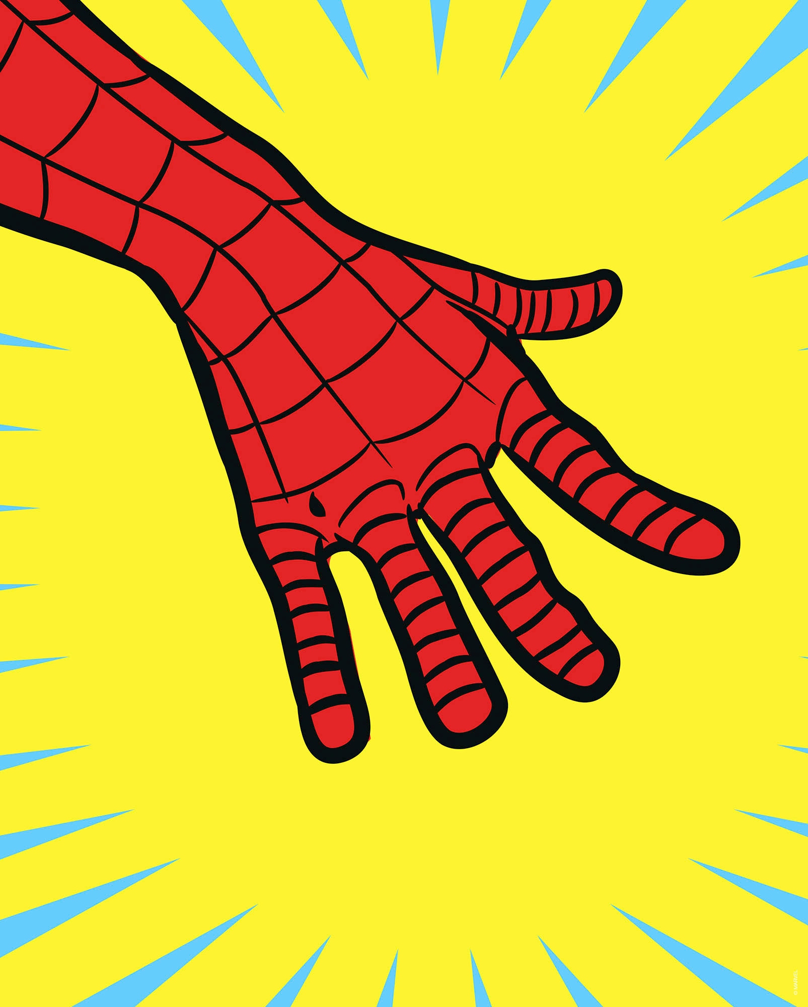 Komar Wandbild »Marvel PowerUp Spider-Man Hand«, (1 St.), Deutsches Premium-Poster Fotopapier mit seidenmatter Oberfläche und hoher Lichtbeständigkeit. Für fotorealistische Drucke mit gestochen scharfen Details und hervorragender Farbbrillanz.
