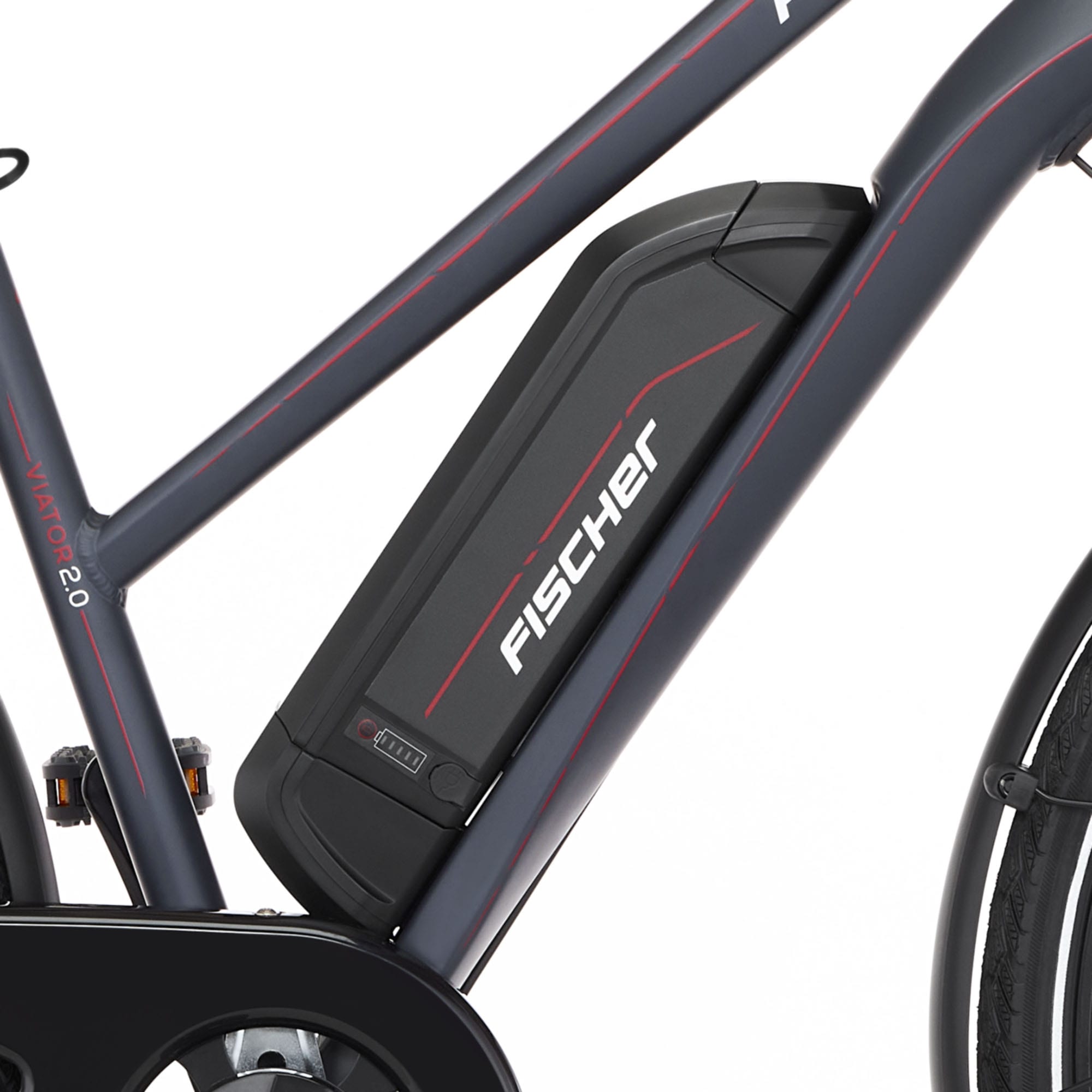 FISCHER Fahrrad E-Bike »VIATOR 2.0 Damen 557 44«, 8 Gang, Shimano, Acera, Pedelec, Elektrofahrrad für Damen, Trekkingrad