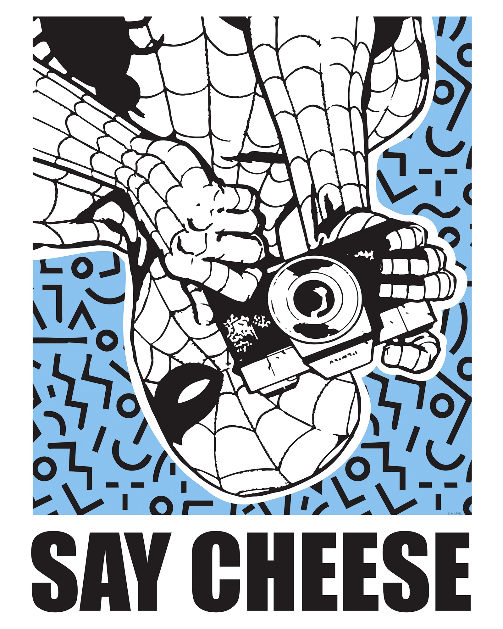 Komar Wandbild »Marvel Spider-Man Say Cheese Blue«, Disney, (Set, 1 St.), 40 x 50 cm (Breite x Höhe) - Kinderzimmer, Dekoration