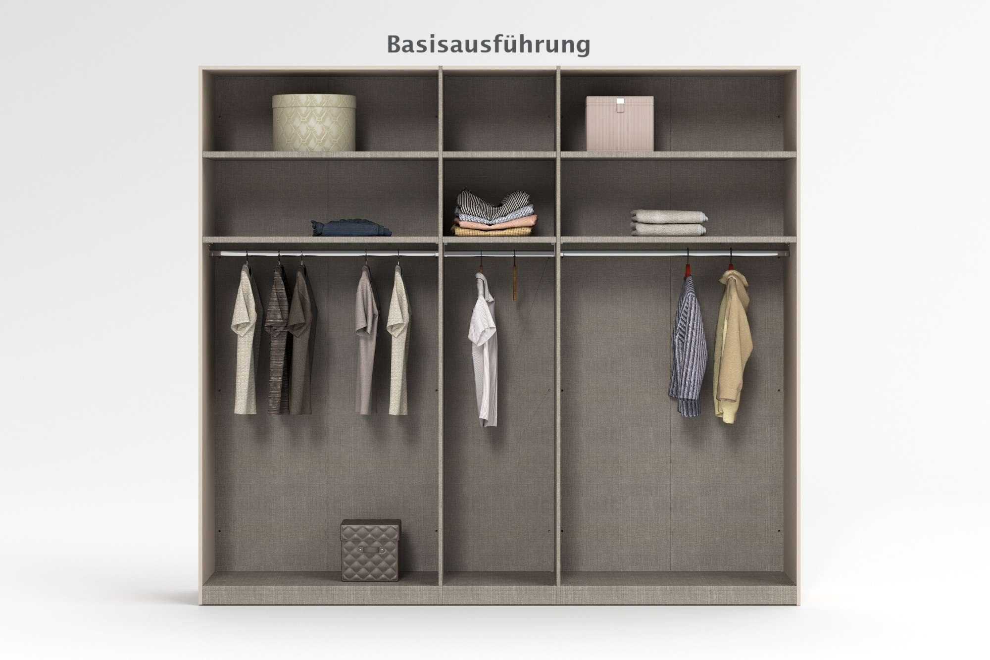 INOSIGN Kleiderschrank »RUBINO, Drehtürenschrank,Schlafzimmerschrank mit hochwertigem Alugriff«, (1 St.), Made in Italy, in Breite wählbar, Basisausführung, Zubehör extra