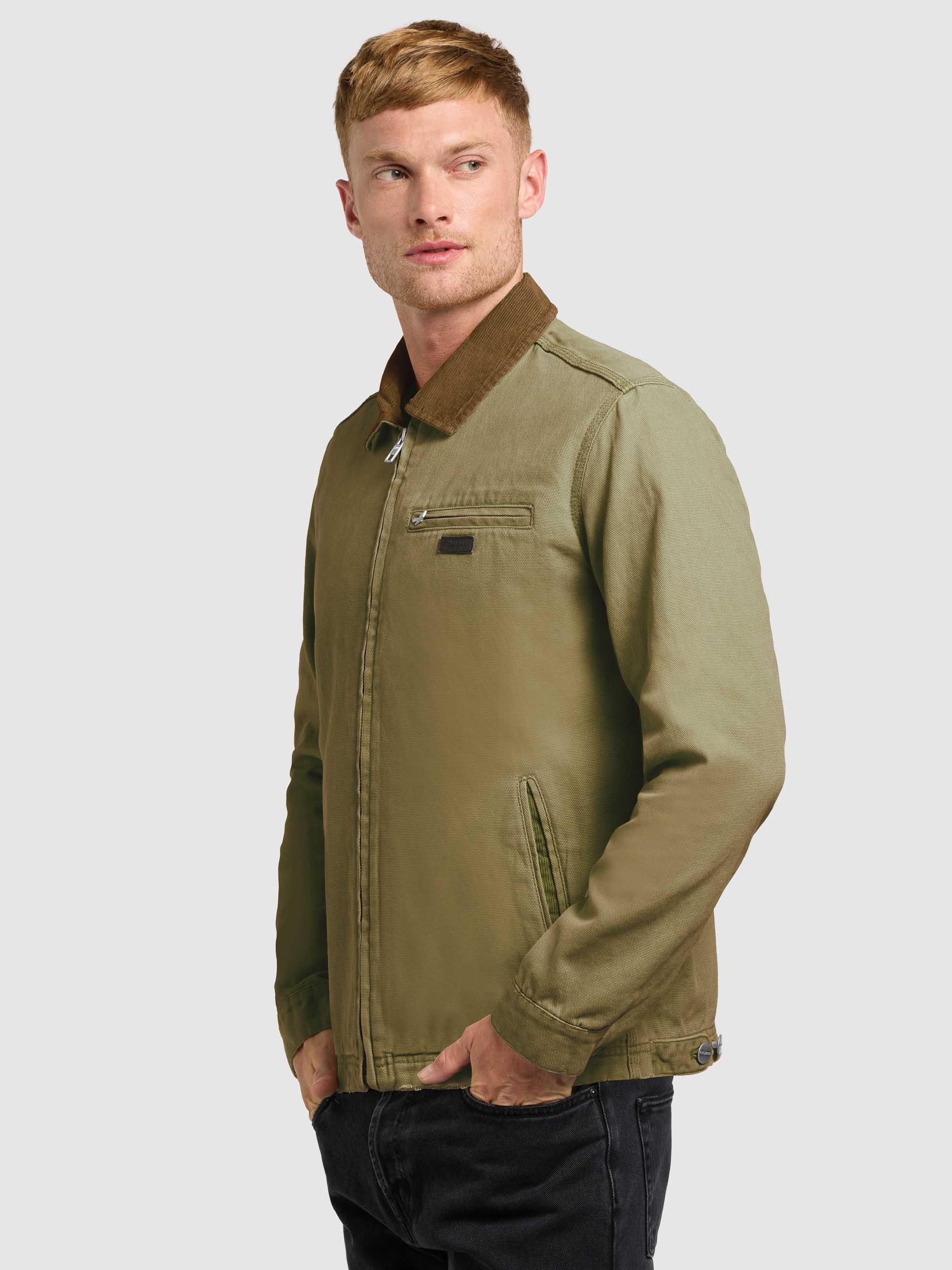 khujo Hemdjacke »Blousonjacke Deddy« ohne Kapuze Modische Herren Jacke mit Kordkragen