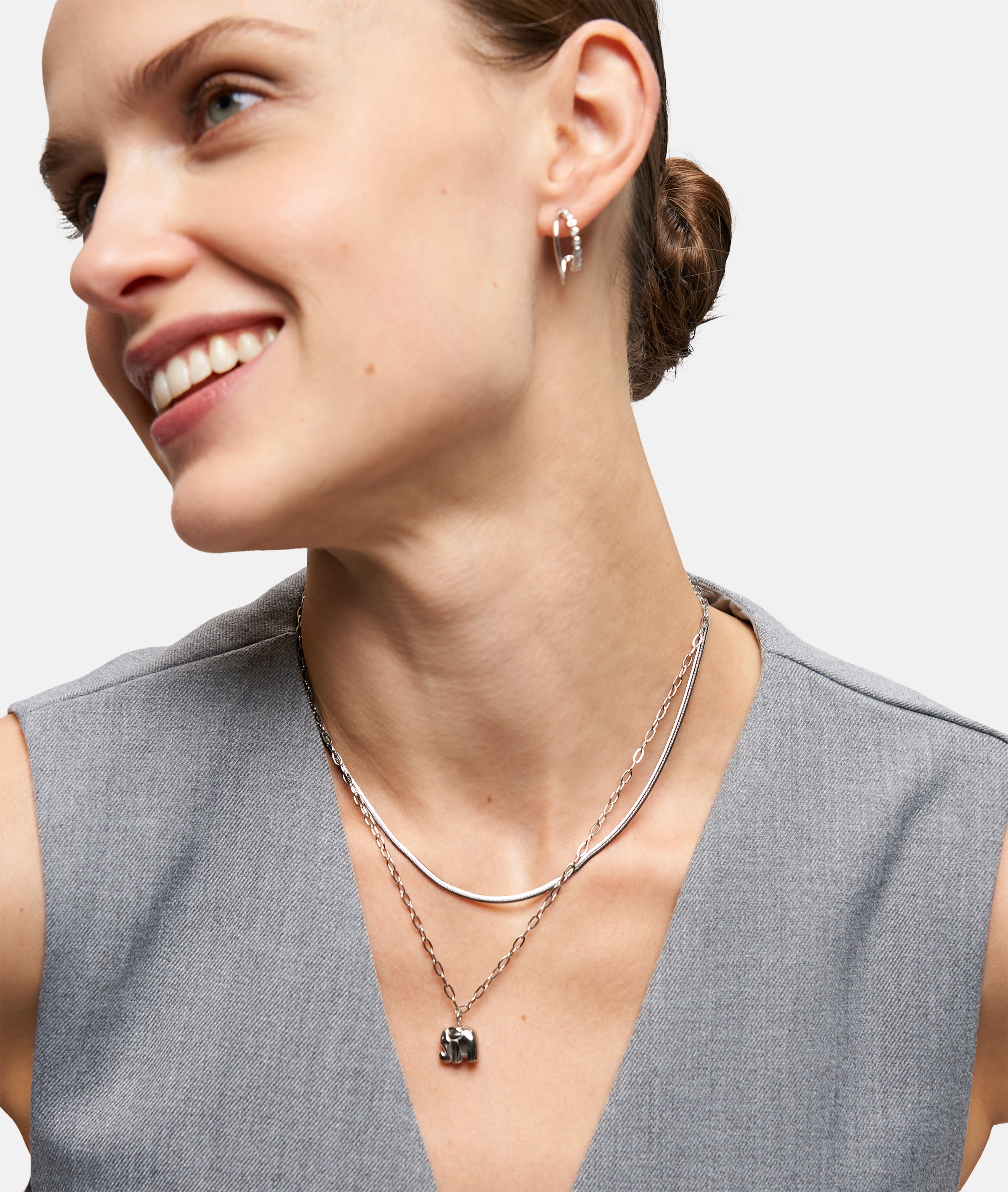Tamaris Paar Creolen »Schmuck Geschenk Silber 925 Ohrringe Tiny Glimmer« mit Zirkonia (synth.)