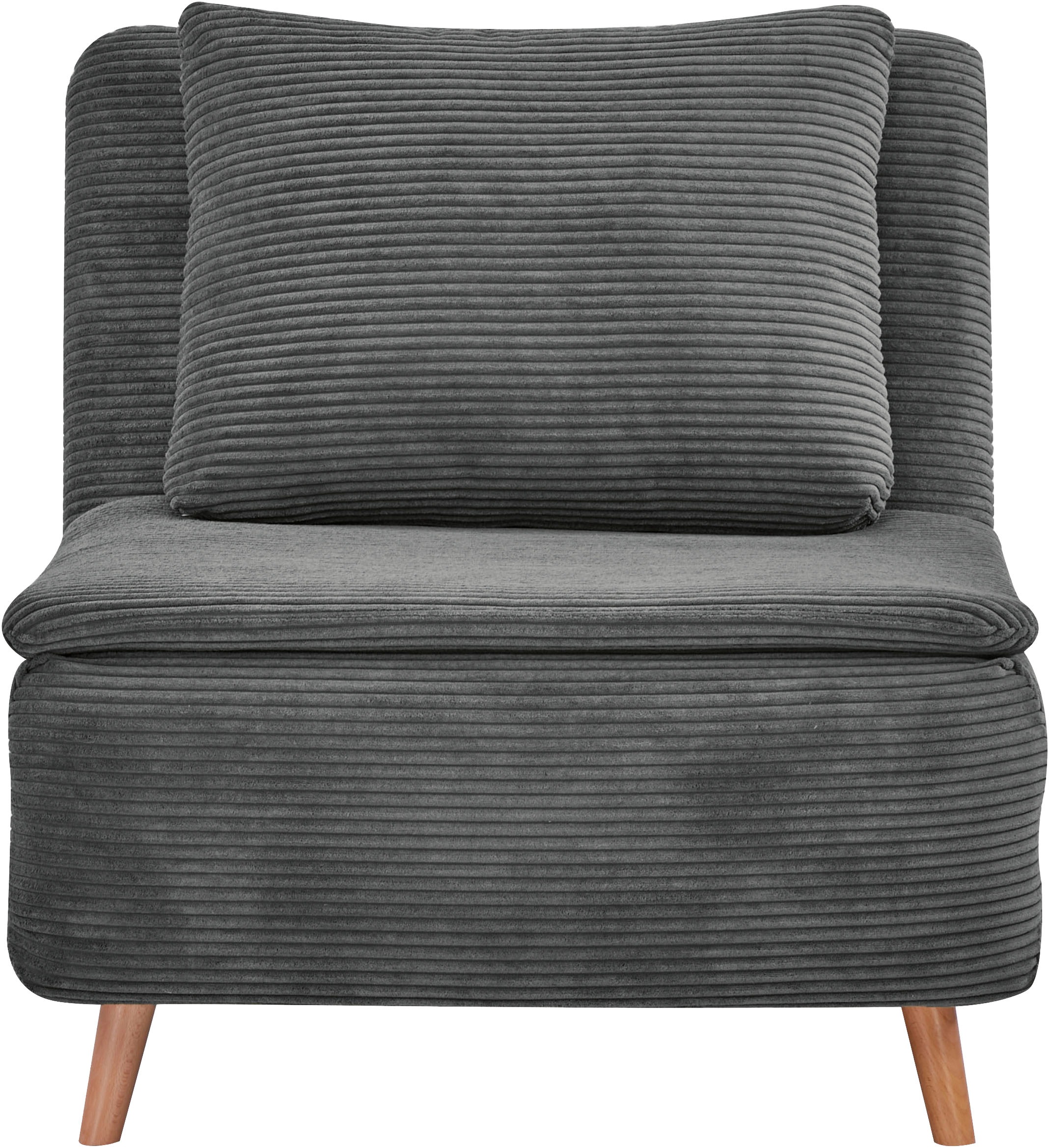 INOSIGN Sessel »AINSLEY« wandelbar zum Gästebett, Schlafsofa, Webstoff u. Cord-Bezug