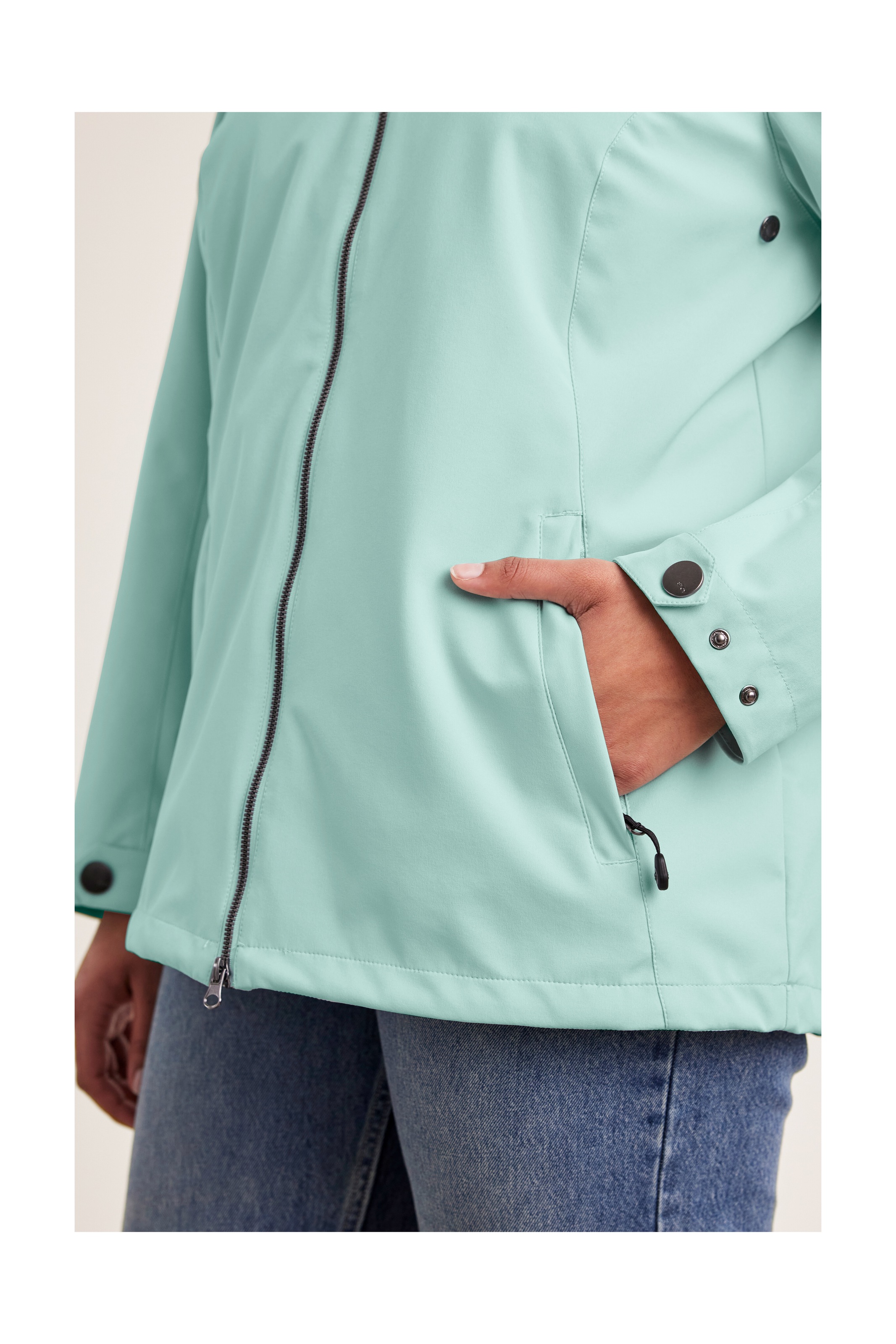 STOY Softshelljacke »STS 1 WMN SFTSHLL JCKT«, Damen Softshelljacke: wasserabweisend, atmungsaktiv, umweltfreundlich