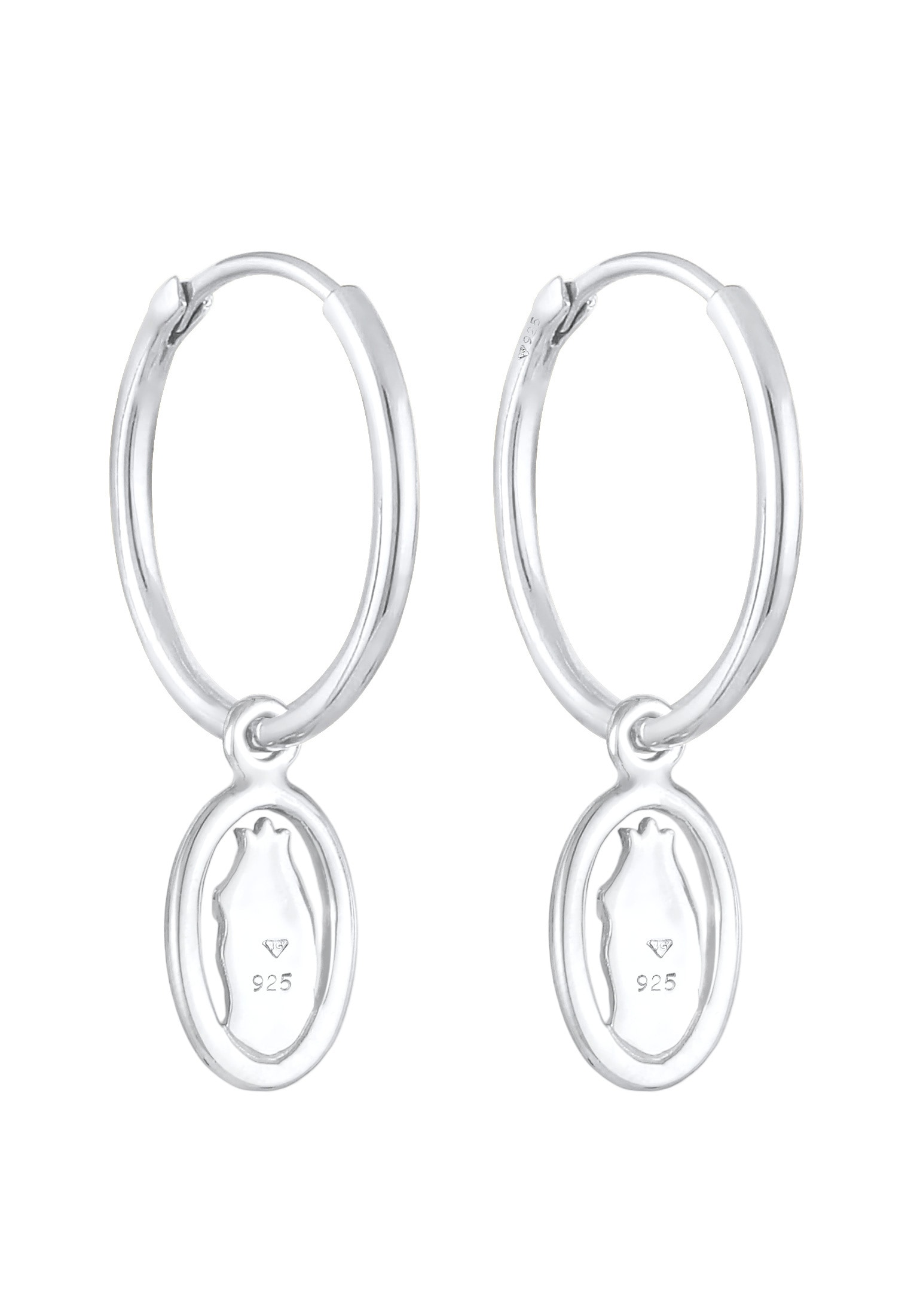 Elli Paar Ohrhänger »Ohrringe Creolen Einhänger Heilige Maria Vintage 925 Silber«