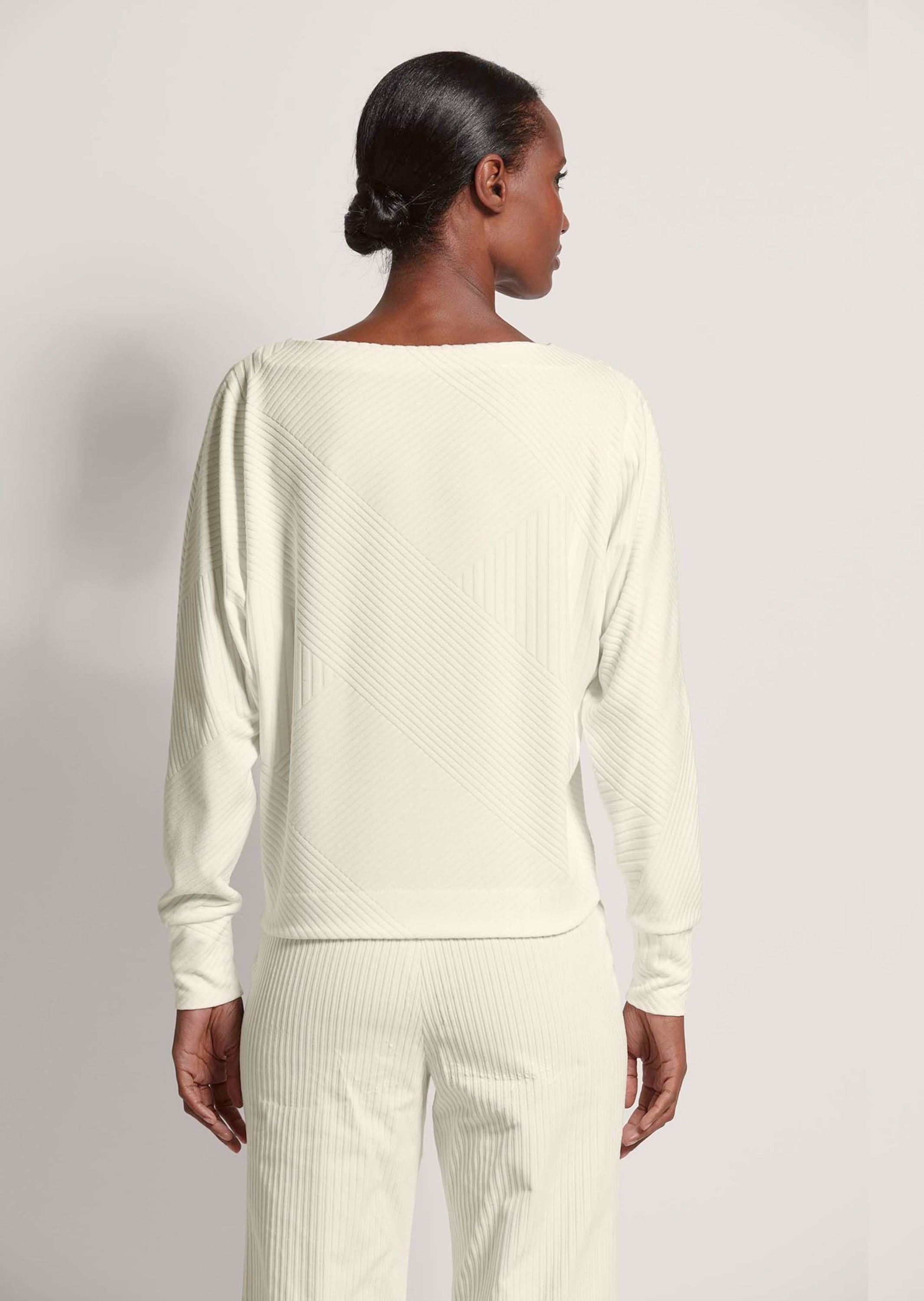 MADELEINE Langarmshirt »Shirt Shirt mit Fledermausärmeln und Struktur«