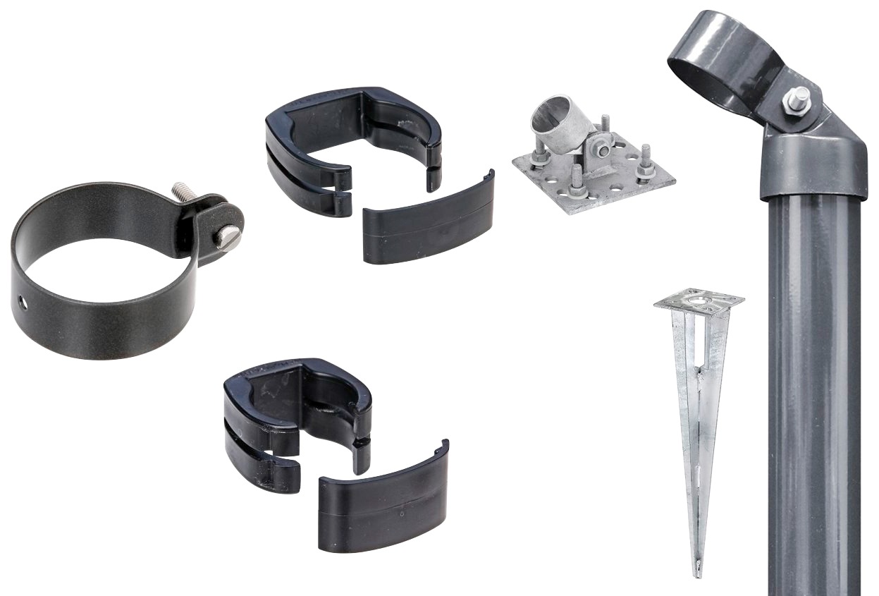 Alberts Zaunpfosten »Verbinder Fix-Clip Pro®«, (Set), 2-seitig für Ø 6x153 cm, zum Aufschrauben