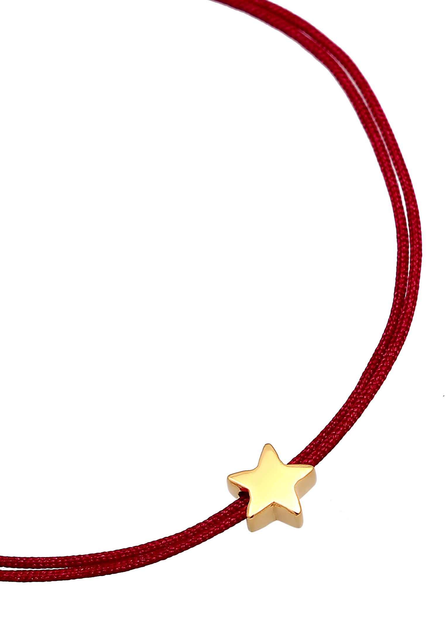 Elli Armkette »Armband Stern Astro Textilband 925 Silber«