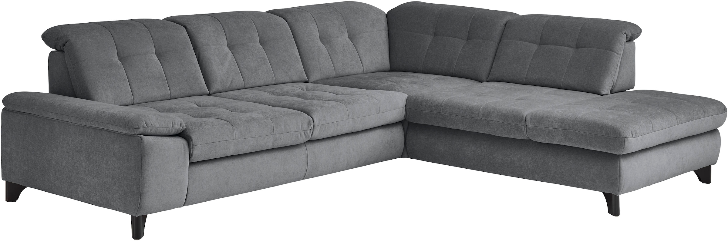 Die PlanBar Ecksofa »MP-IN18012 L-Form mit Federkern-Polsterung« Sitztiefenverstellung, optional Kopfteilverstellung & Schlaffunktion
