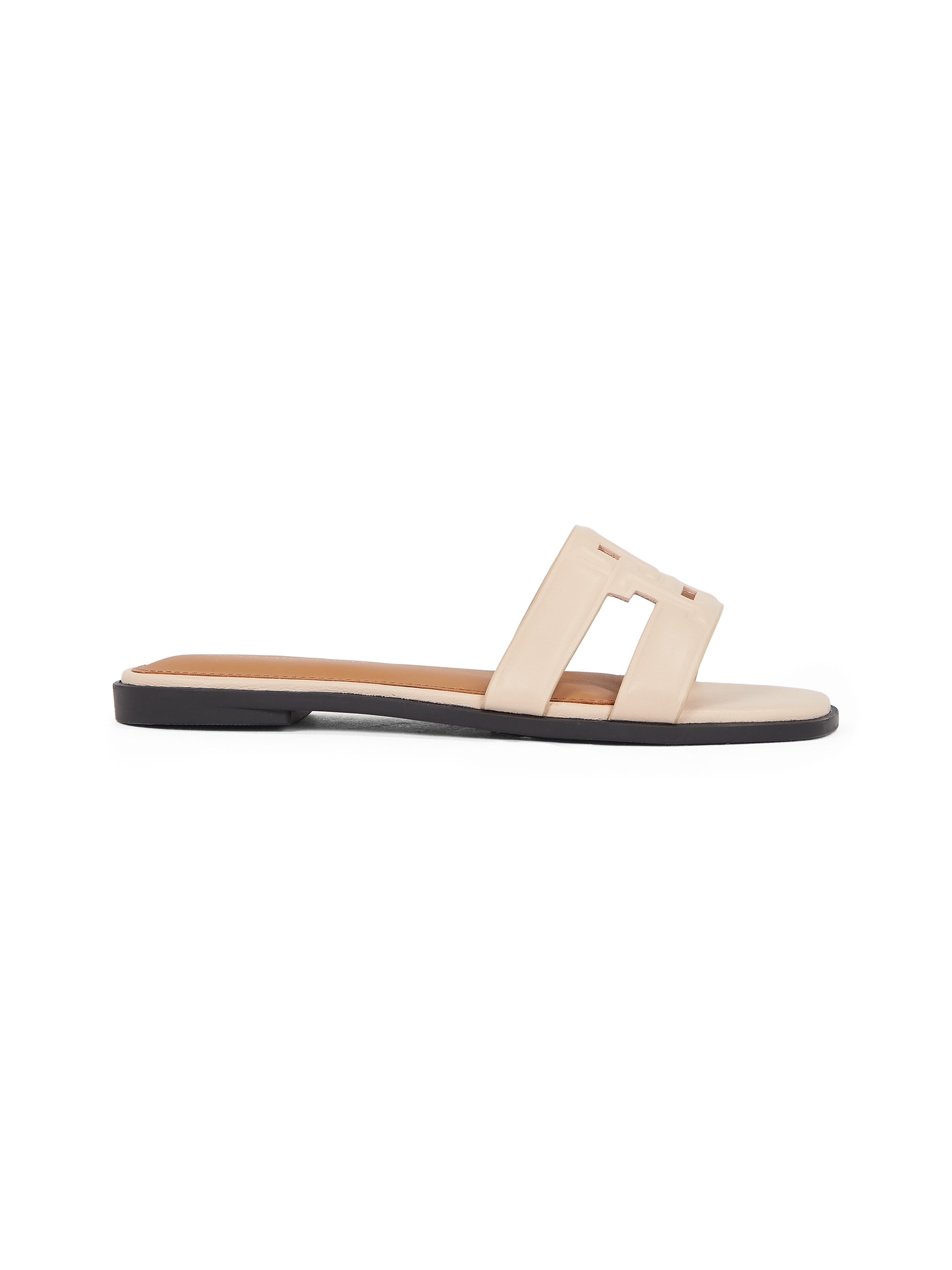 Tommy Hilfiger Pantolette »TH LOGO STRAP MULE«, Bequemschuh, Sommerschuh, Flats mit TH-Logo