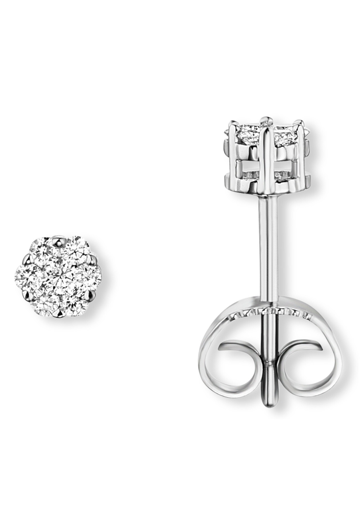 ONE ELEMENT Paar Ohrstecker »0.15 ct Diamant Brillant Ohrringe  Ohrstecker aus 585 Weißgold«