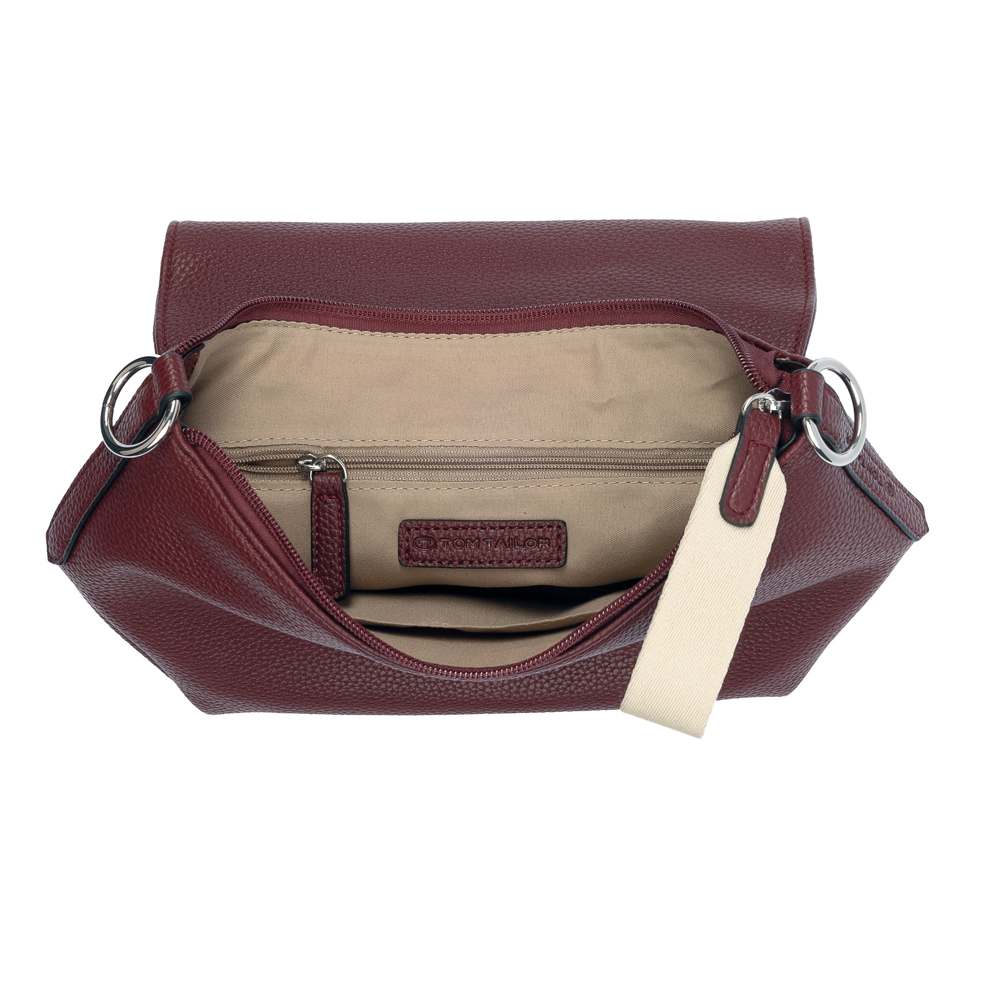 TOM TAILOR Umhängetasche »Fania« Damen Schultertasche mit Fellimitat-Anhänger